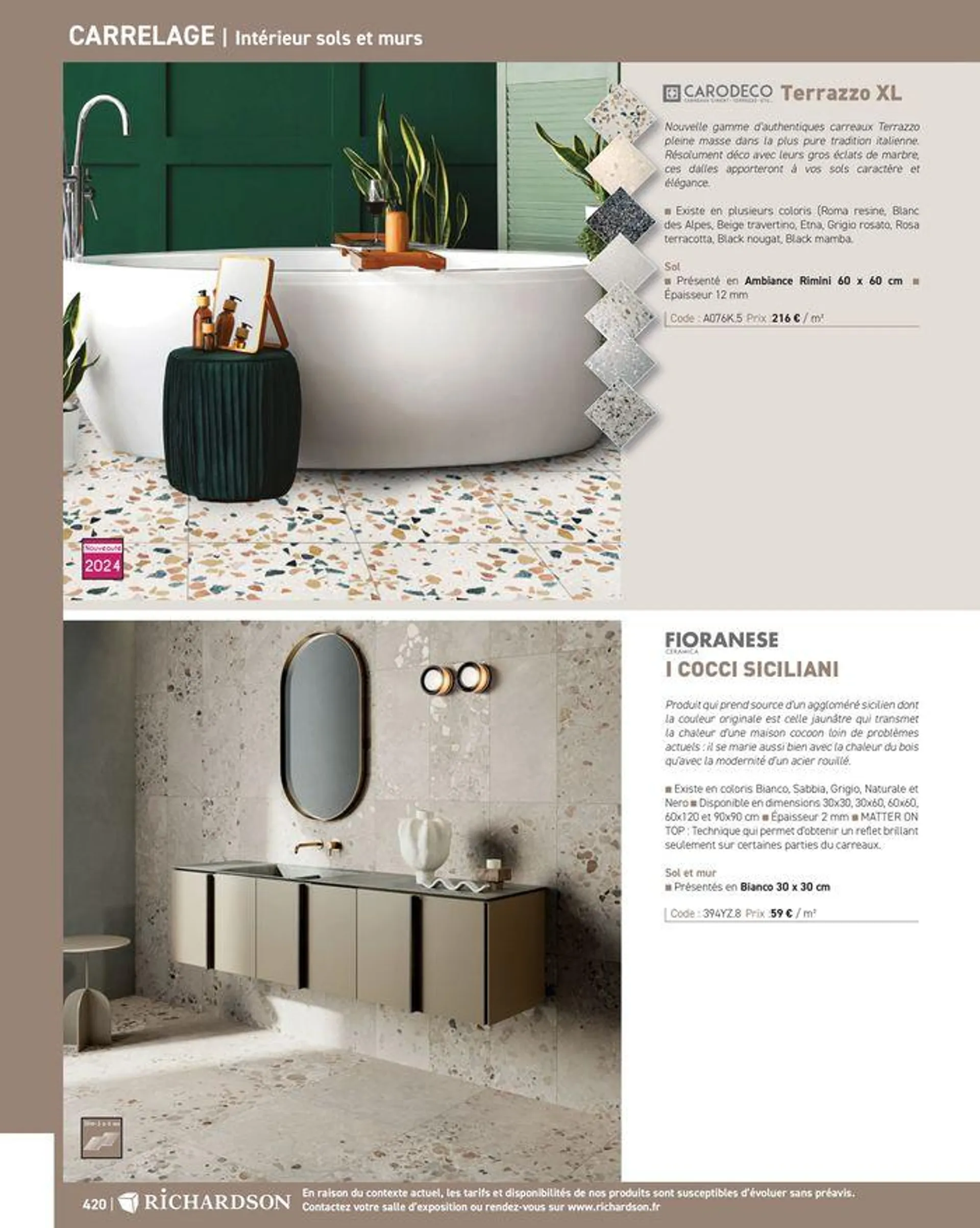 Salle de bains et carrelage 2024 du 23 mai au 31 décembre 2024 - Catalogue page 422