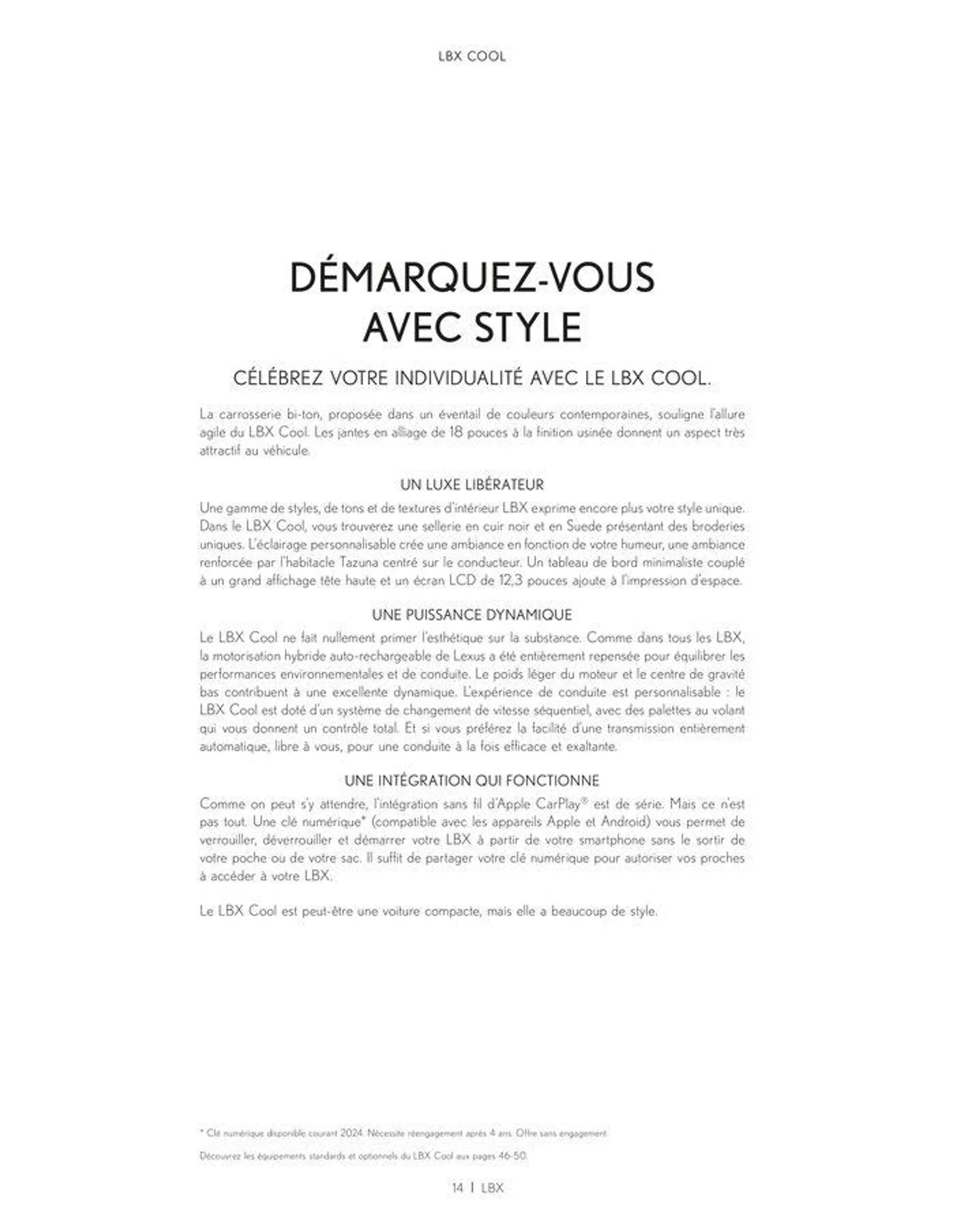 Lexus LBX du 24 juin au 28 février 2025 - Catalogue page 14