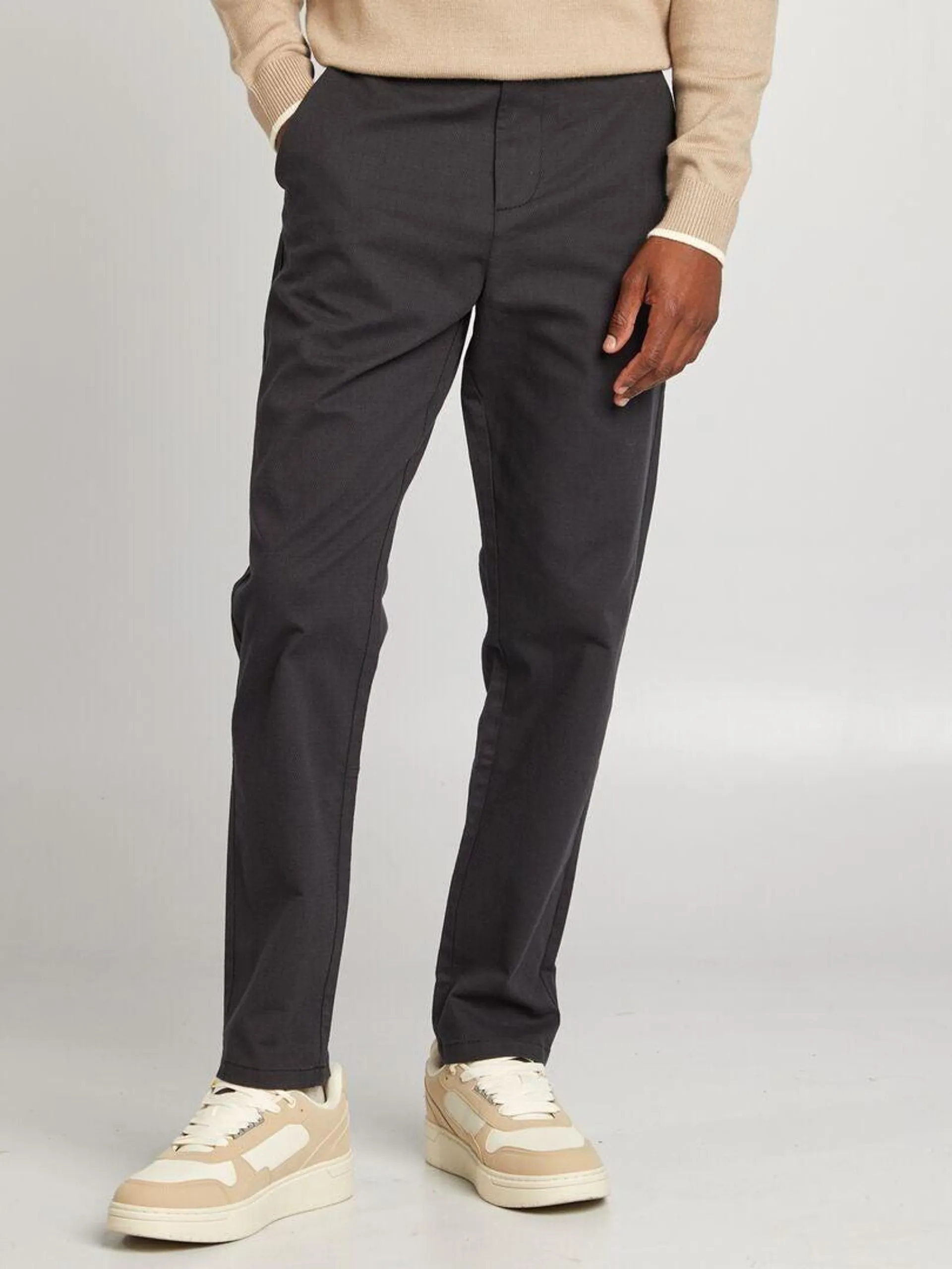 Pantalon slim chino - noir