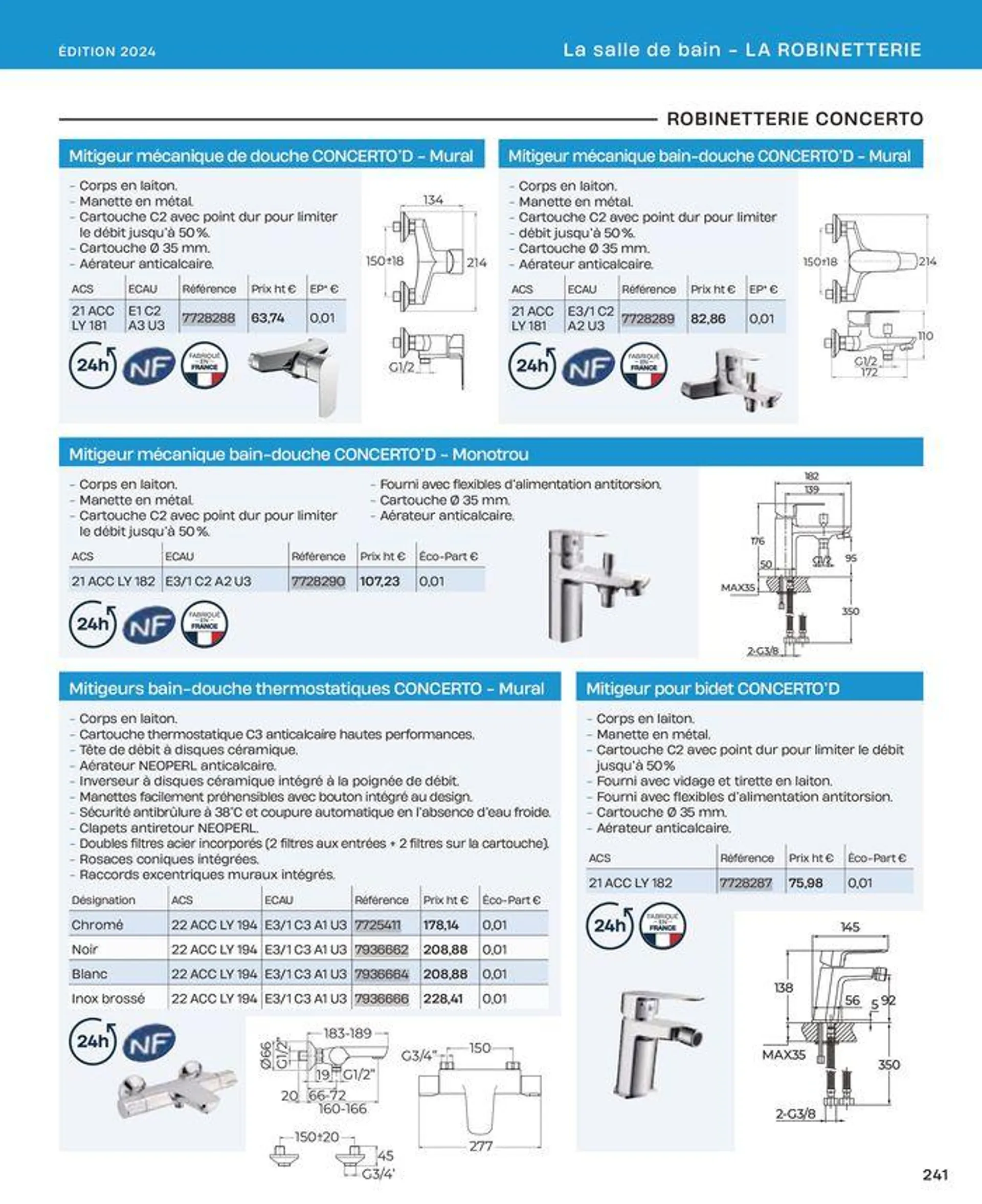 La salle de bain en toute sérénité du 2 juillet au 31 décembre 2024 - Catalogue page 241