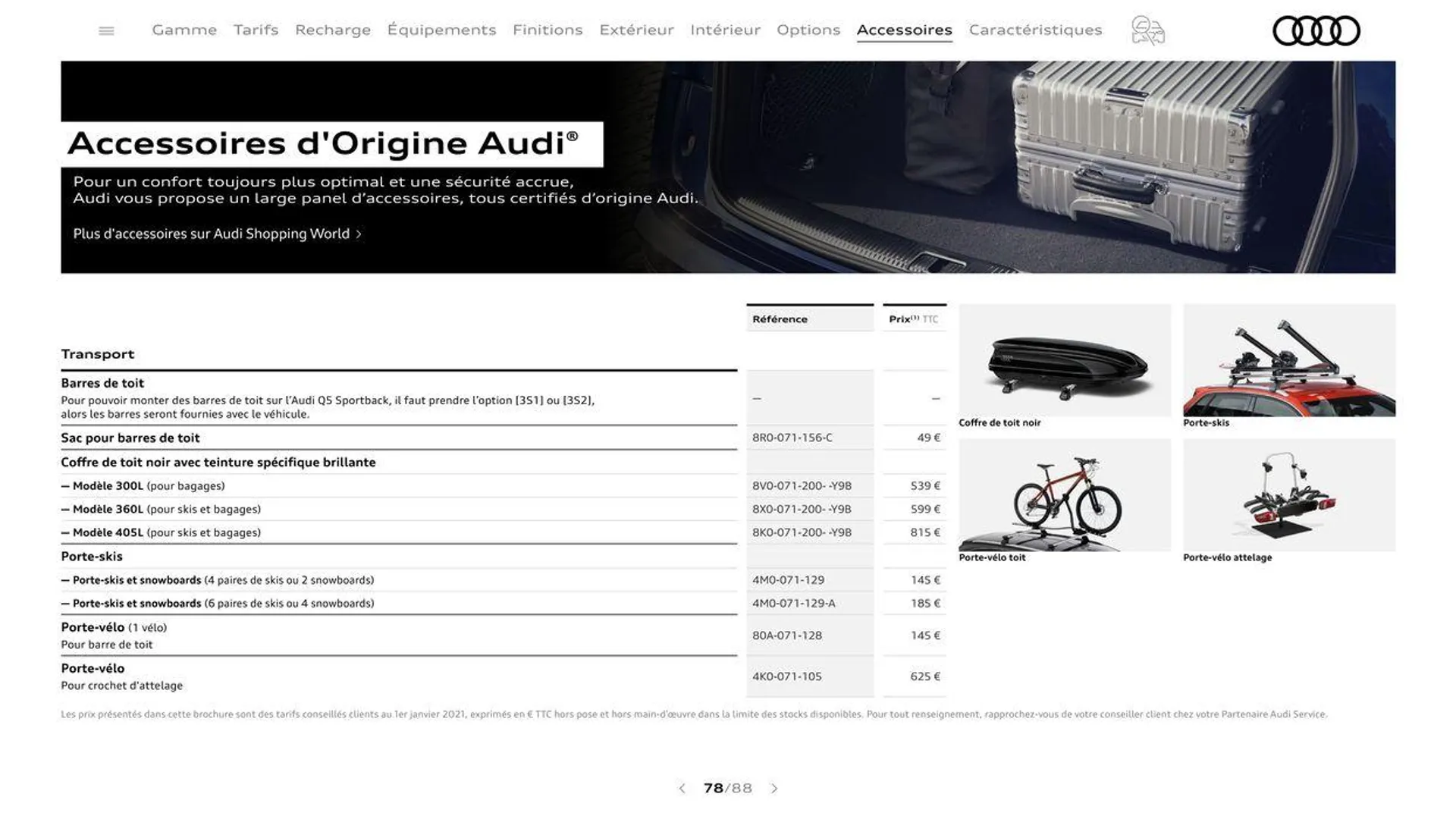 Audi Q5 du 20 août au 31 décembre 2024 - Catalogue page 78