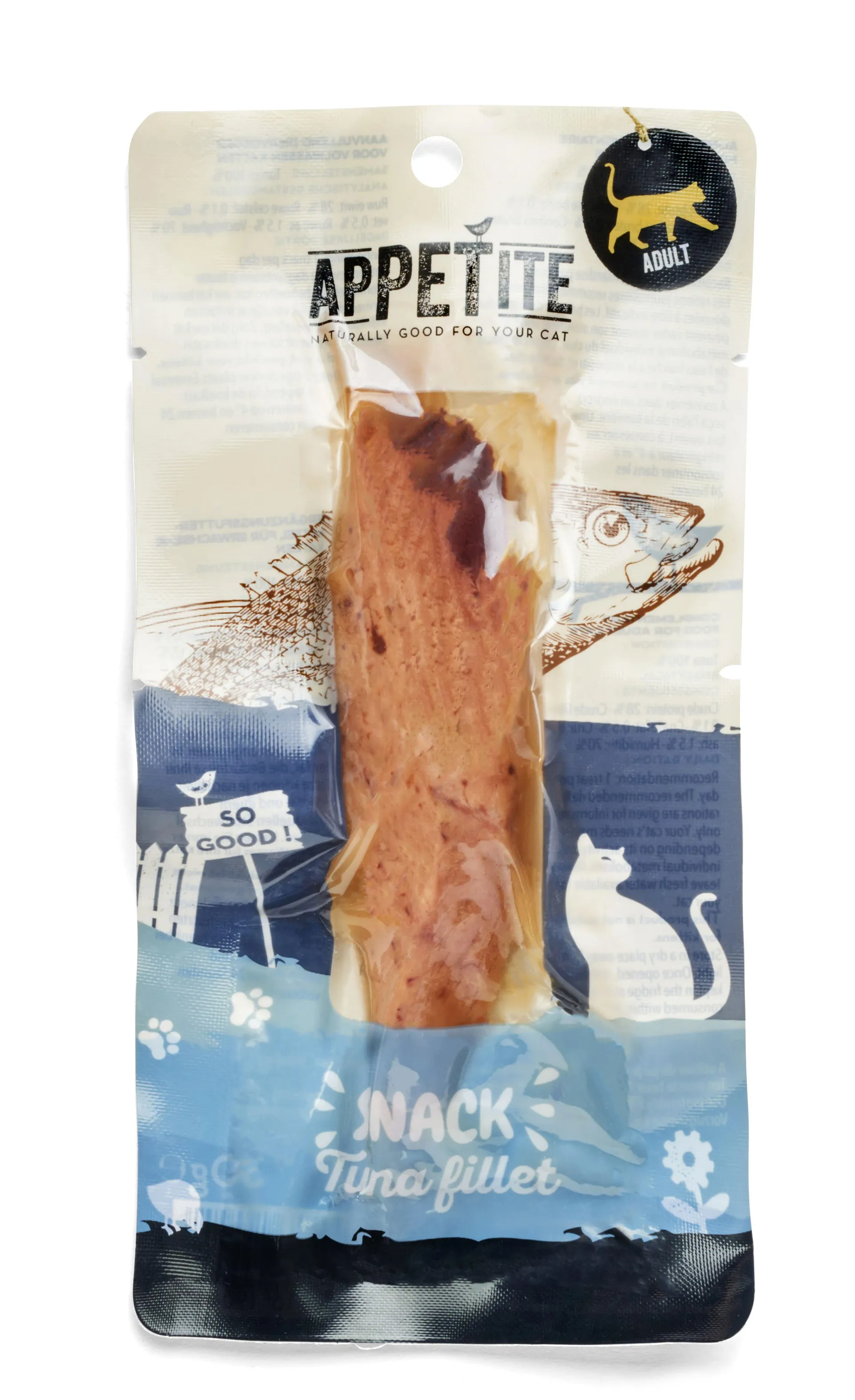 Appetite snack filet au thon pour chat adulte 30g