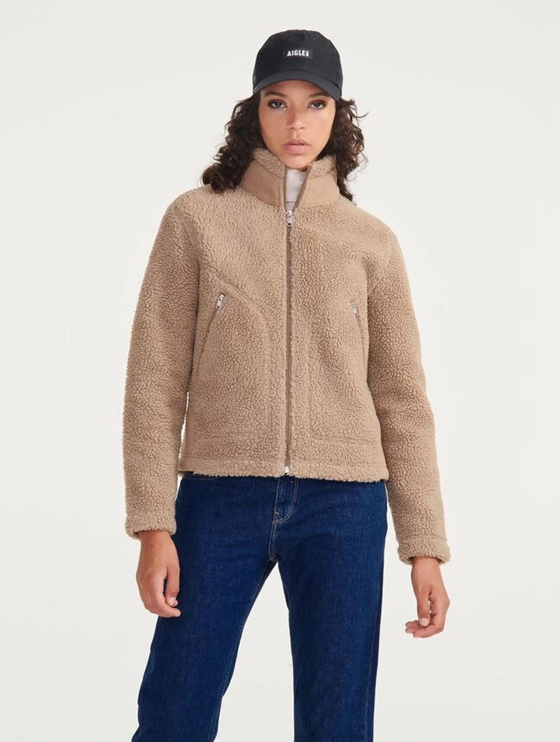 Polaire sherpa zippée