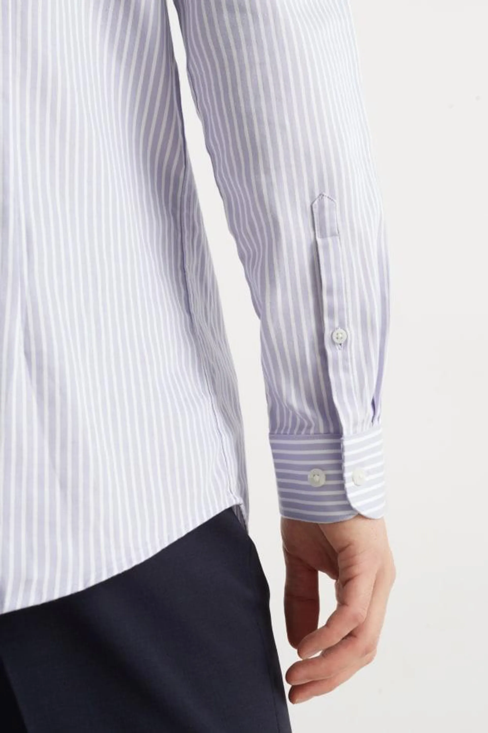 Business shirt - slim fit - cutaway collar - easy-iron - striped