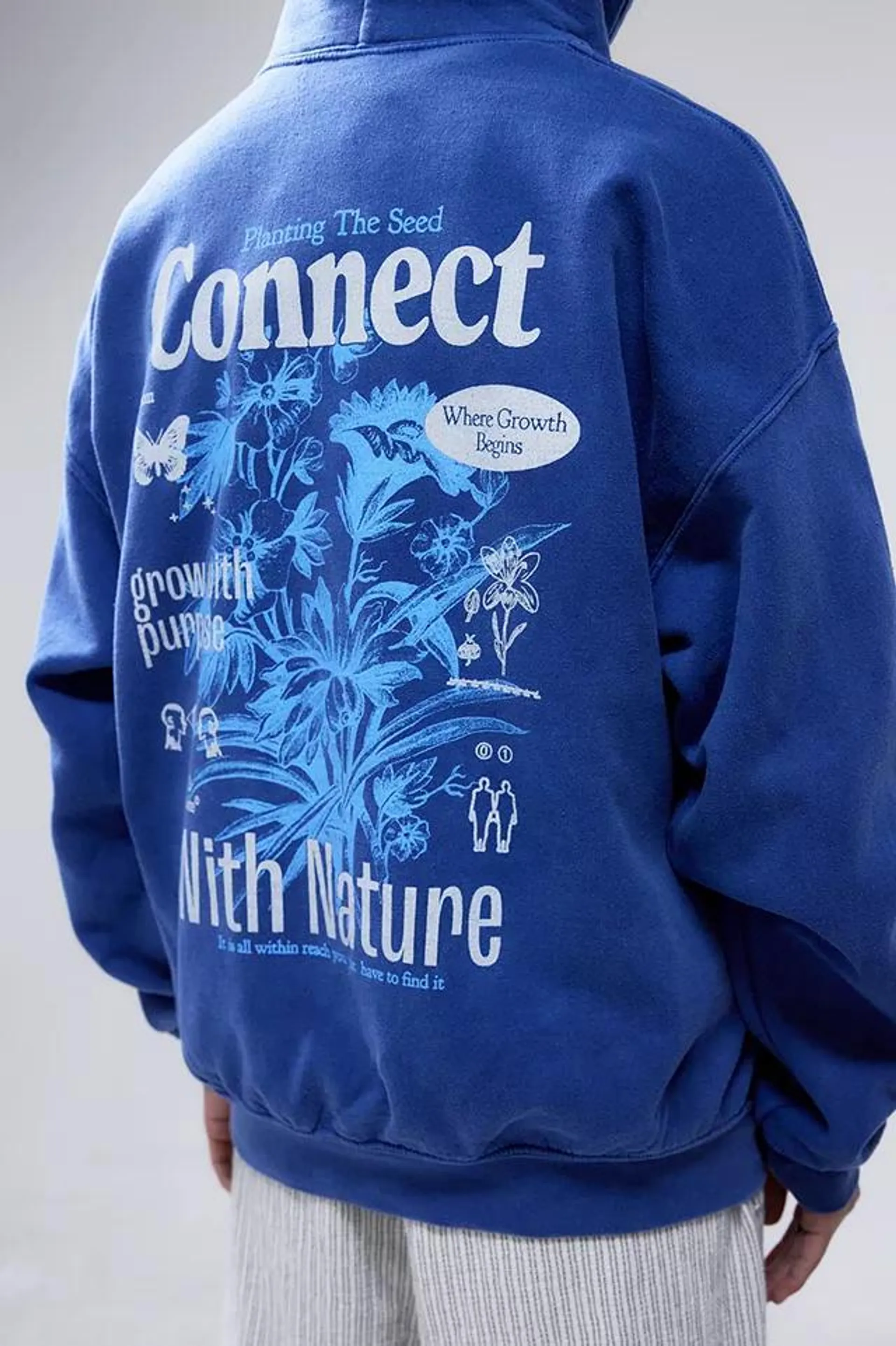 UO - Sweat à capuche Connect With Nature bleu marine