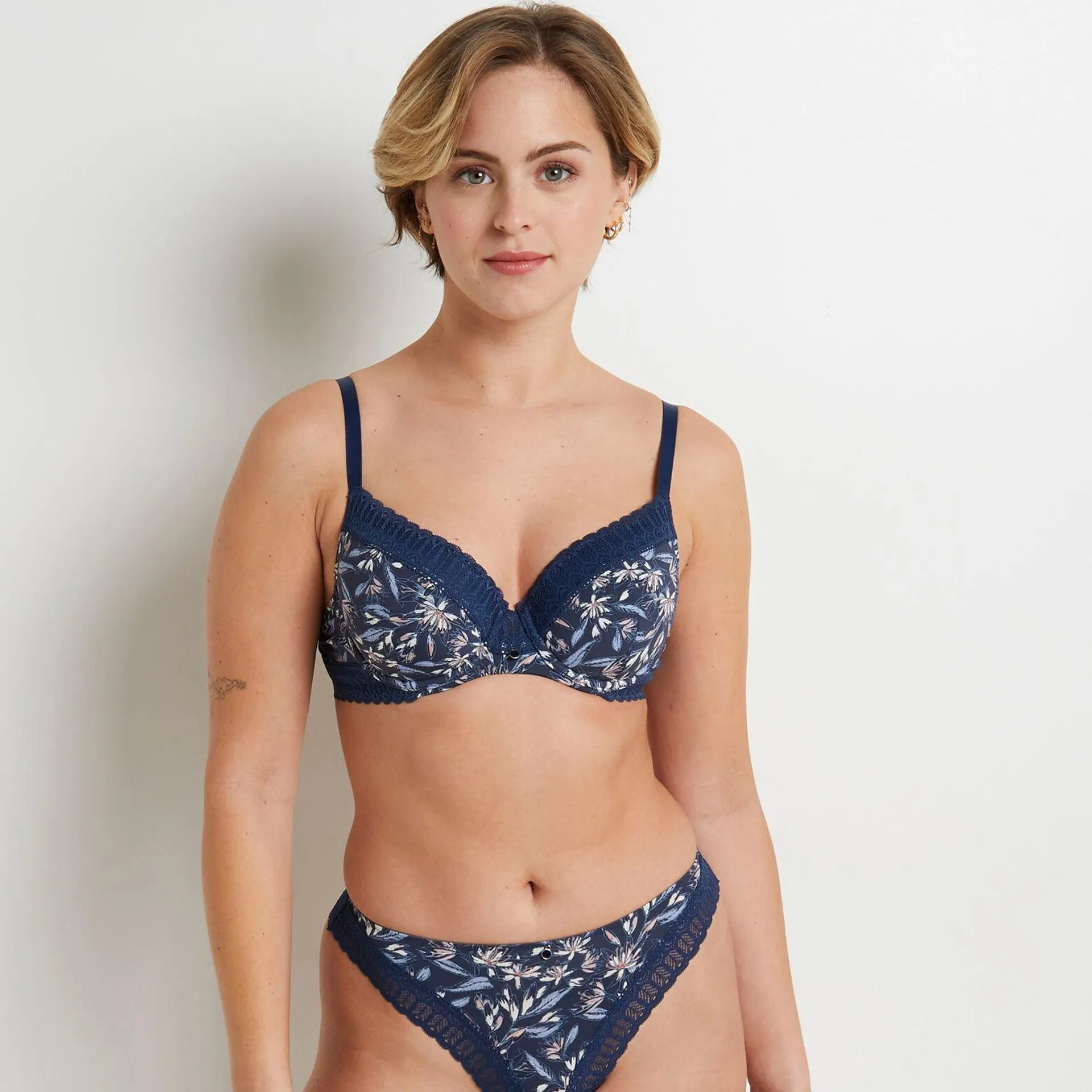 SOUTIEN-GORGE AMPLI EMBOITANT MULTICO BLEU