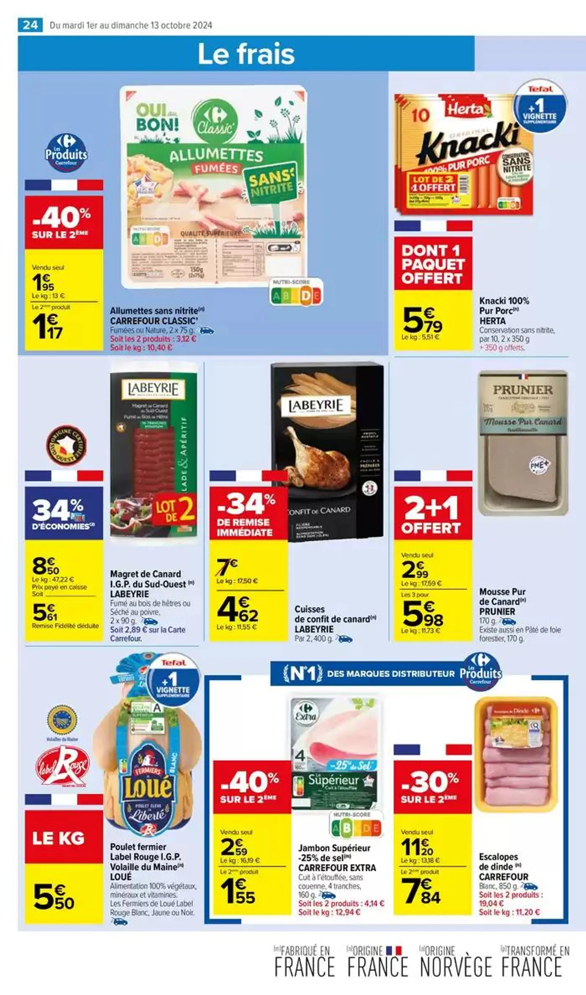 LES SURGELÉS ET GLACES du 1 octobre au 13 octobre 2024 - Catalogue page 26