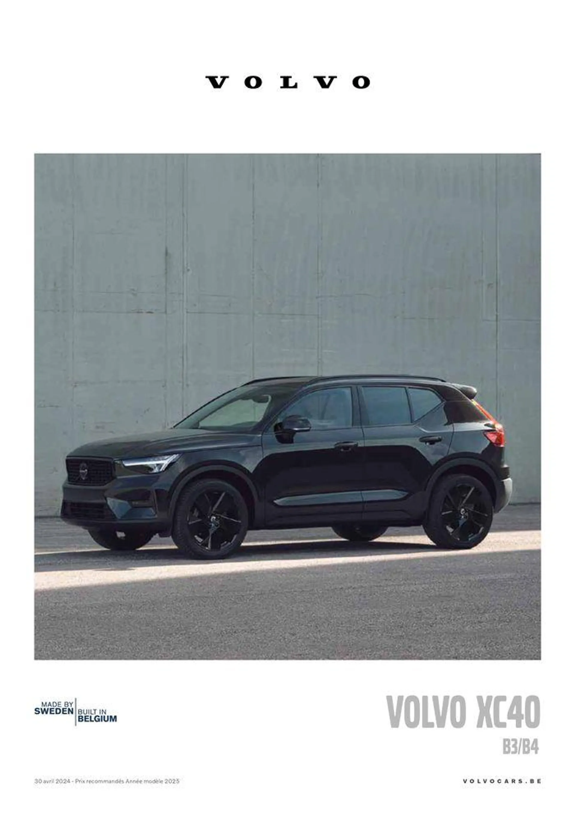 VOLVO XC40 B3/B4 du 18 juin au 31 décembre 2024 - Catalogue page 1