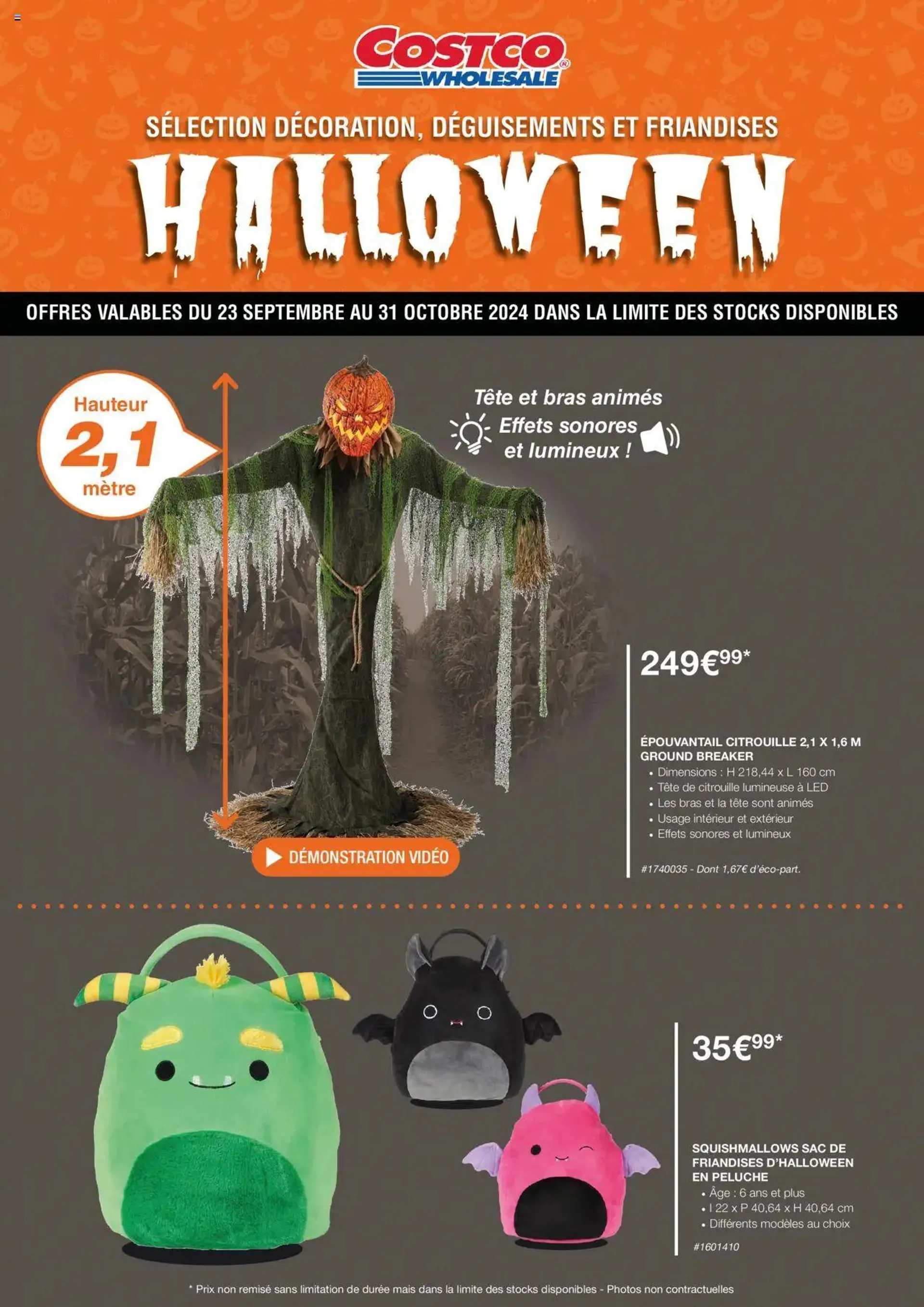 Costco Halloween du 23 septembre au 31 octobre 2024 - Catalogue page 1