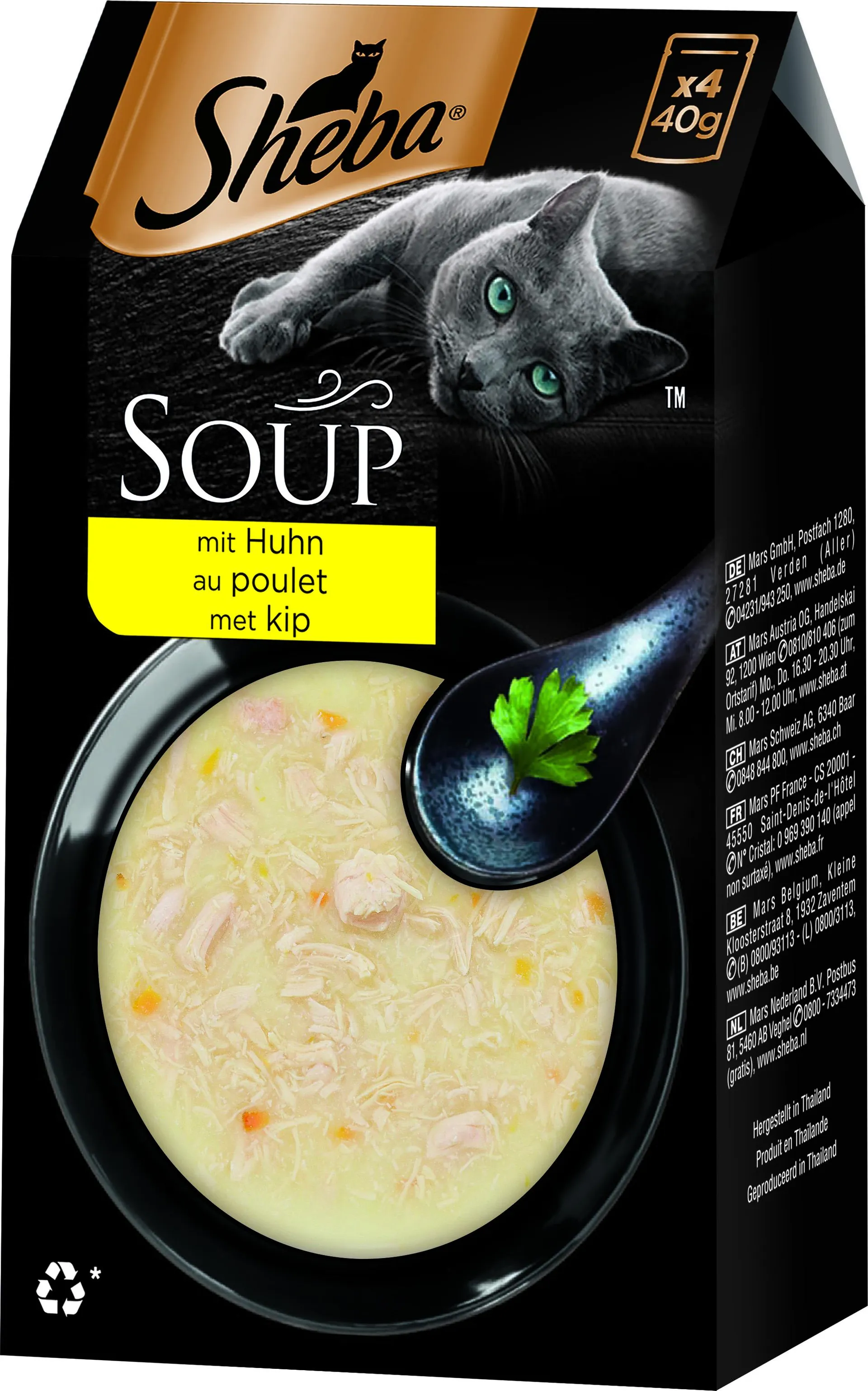 Sheba real soup kip 4x40g