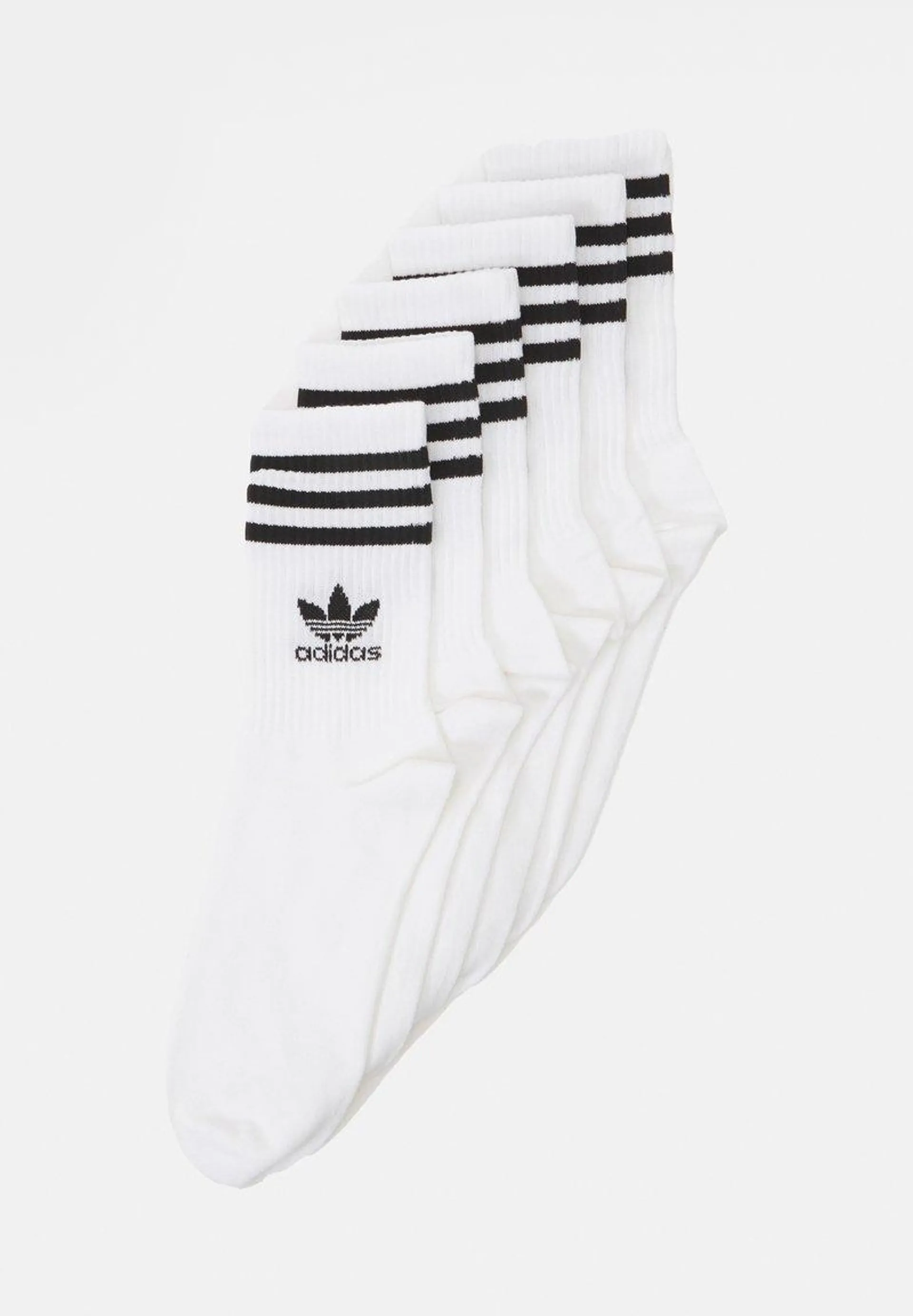 3-STRIPES CREW 6 PAIRS - Chaussettes - white