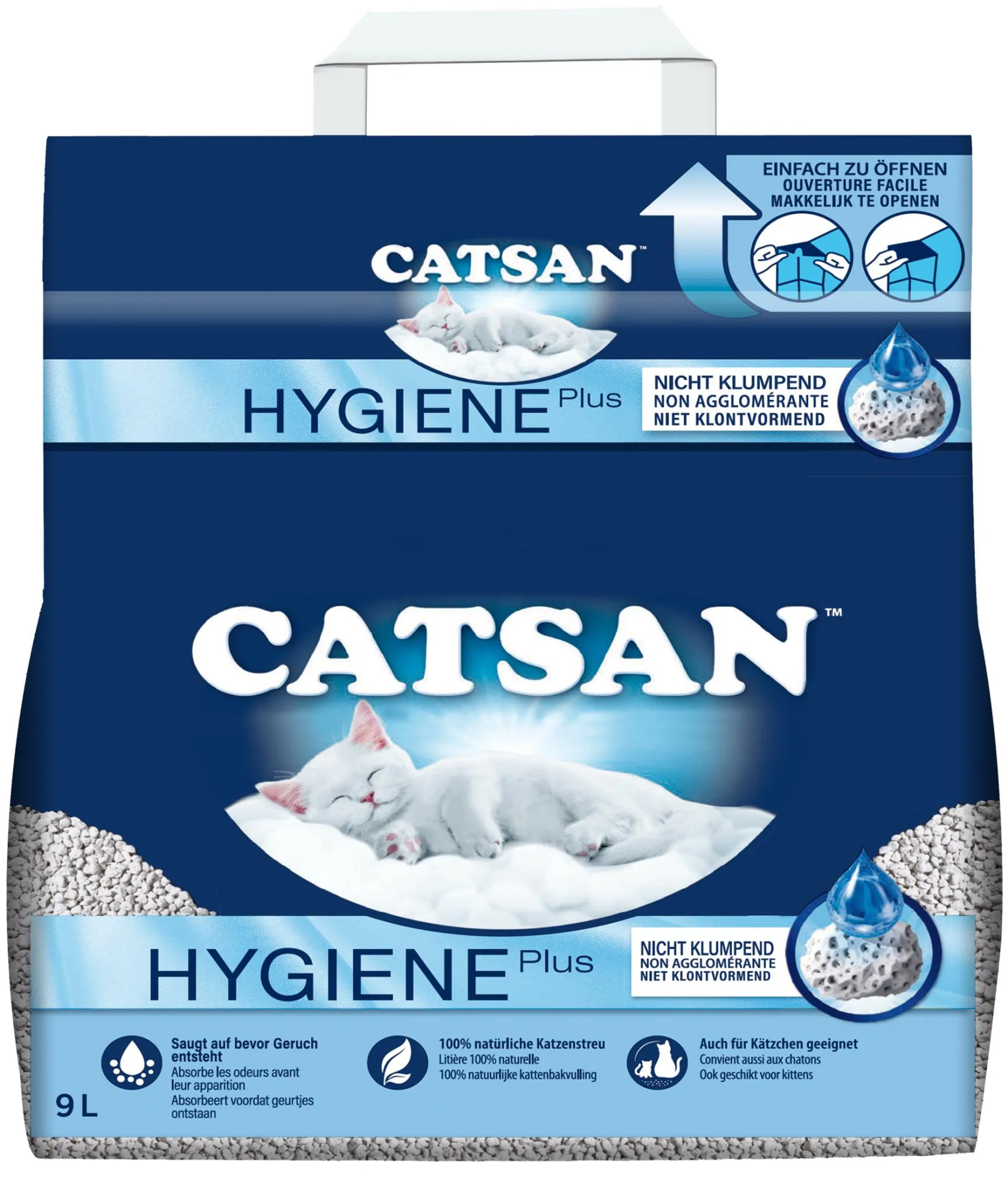 Litière pour chat catsan hygiène+ 9l