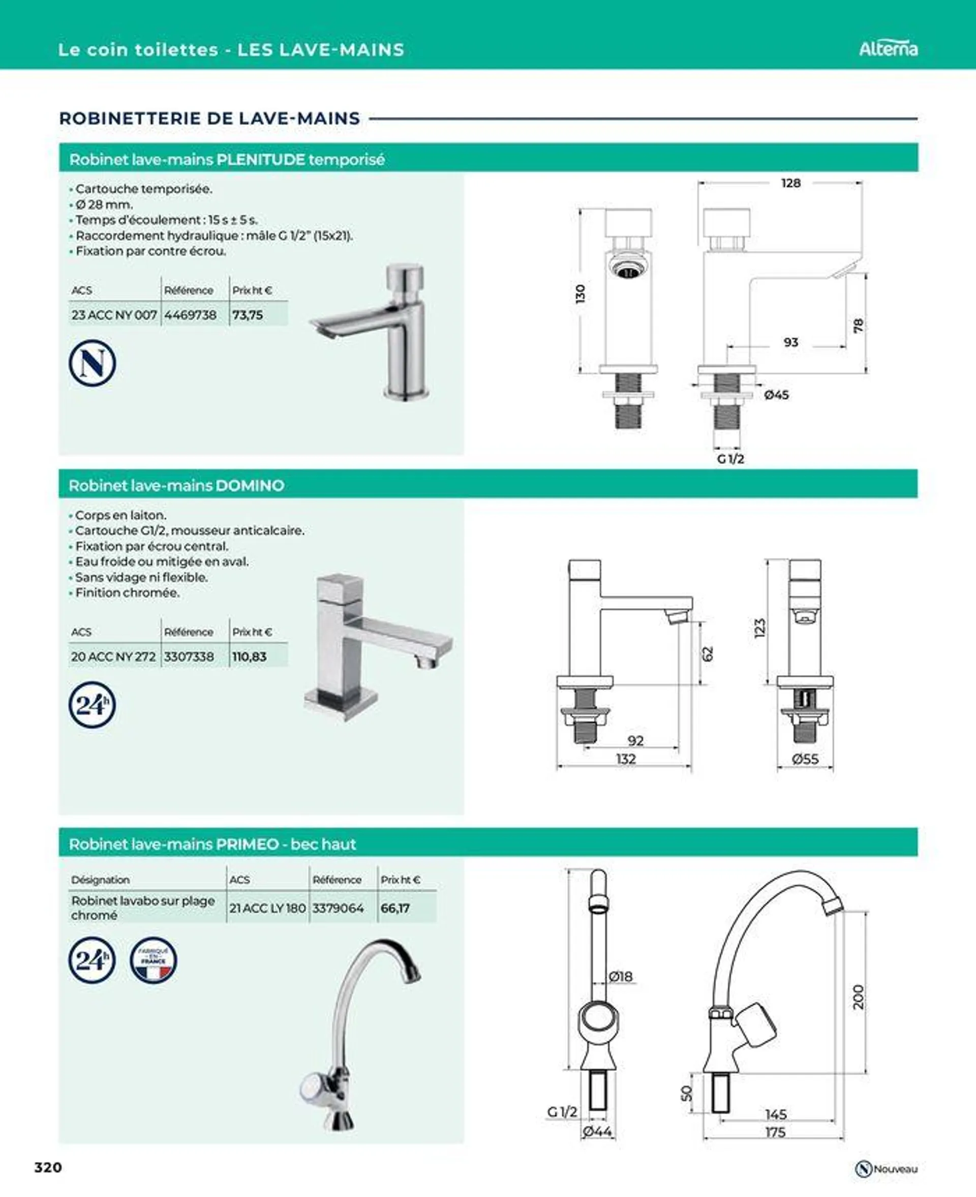 La salle de bain en toute sérénité du 17 janvier au 31 août 2024 - Catalogue page 320