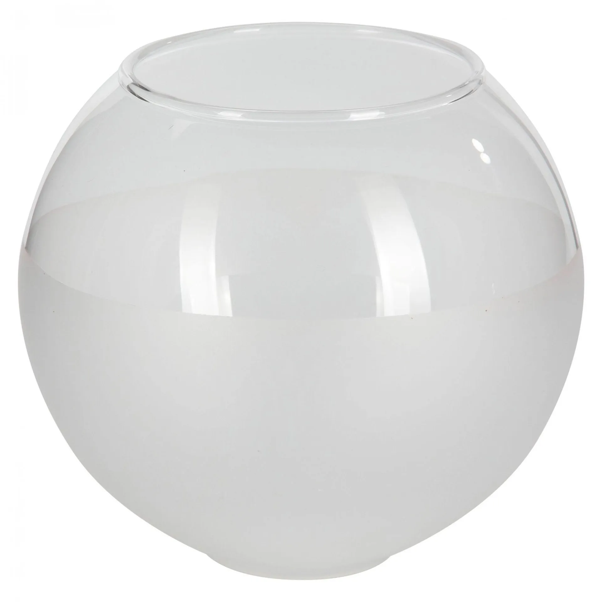 Boule en verre transparent semi satin NICE (D15cm)