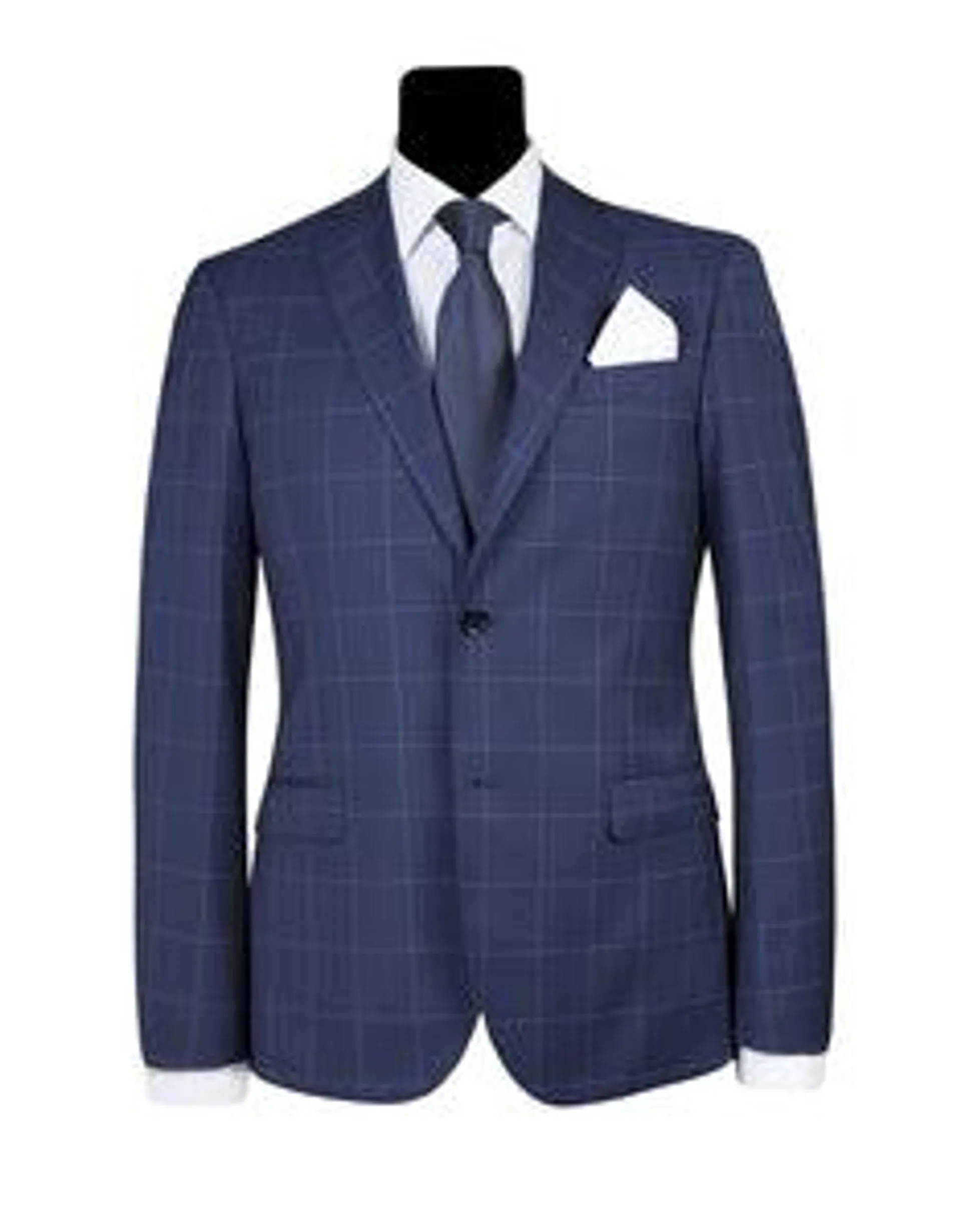 Men's Blue Wool Dress