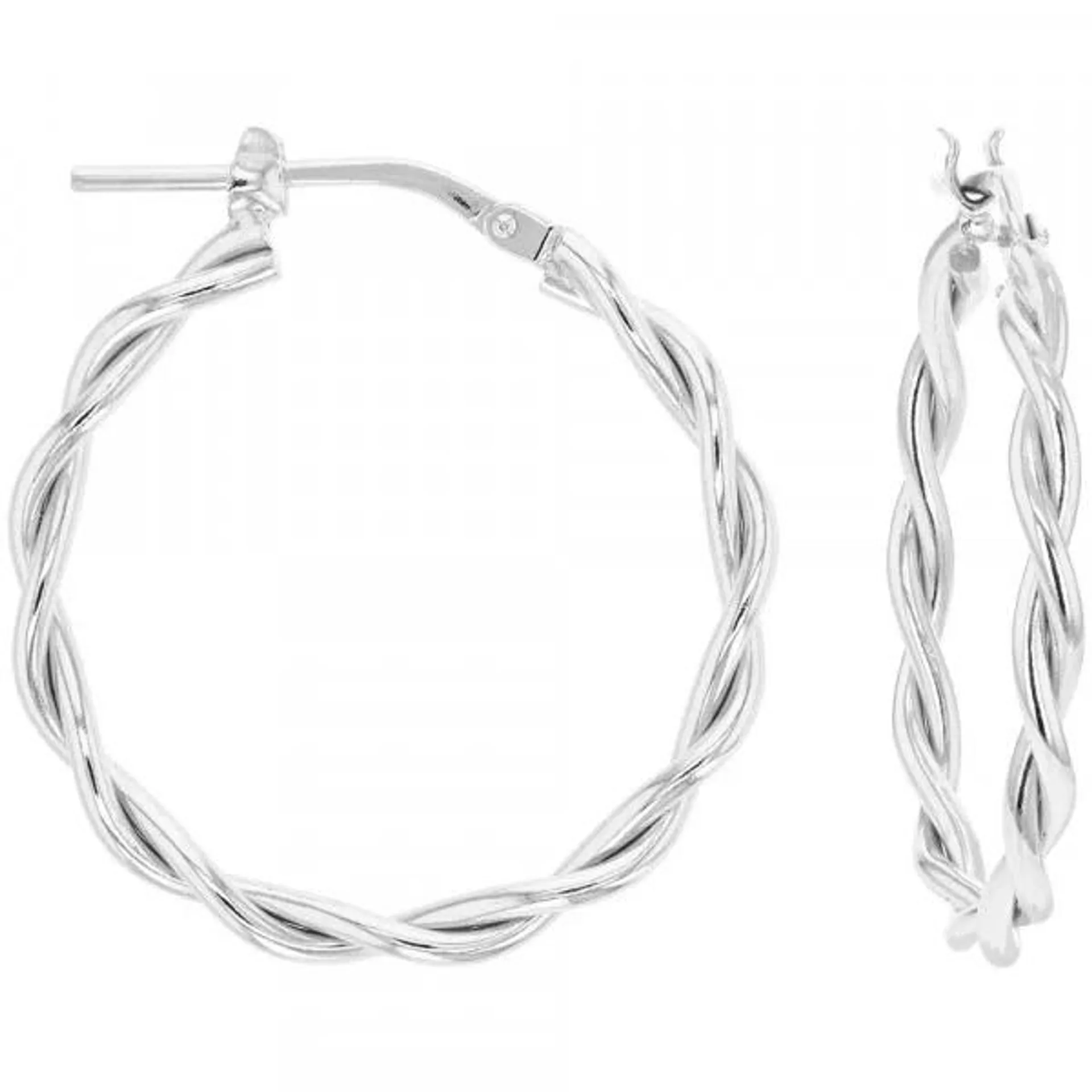 Boucles D'Oreilles Créoles en Argent