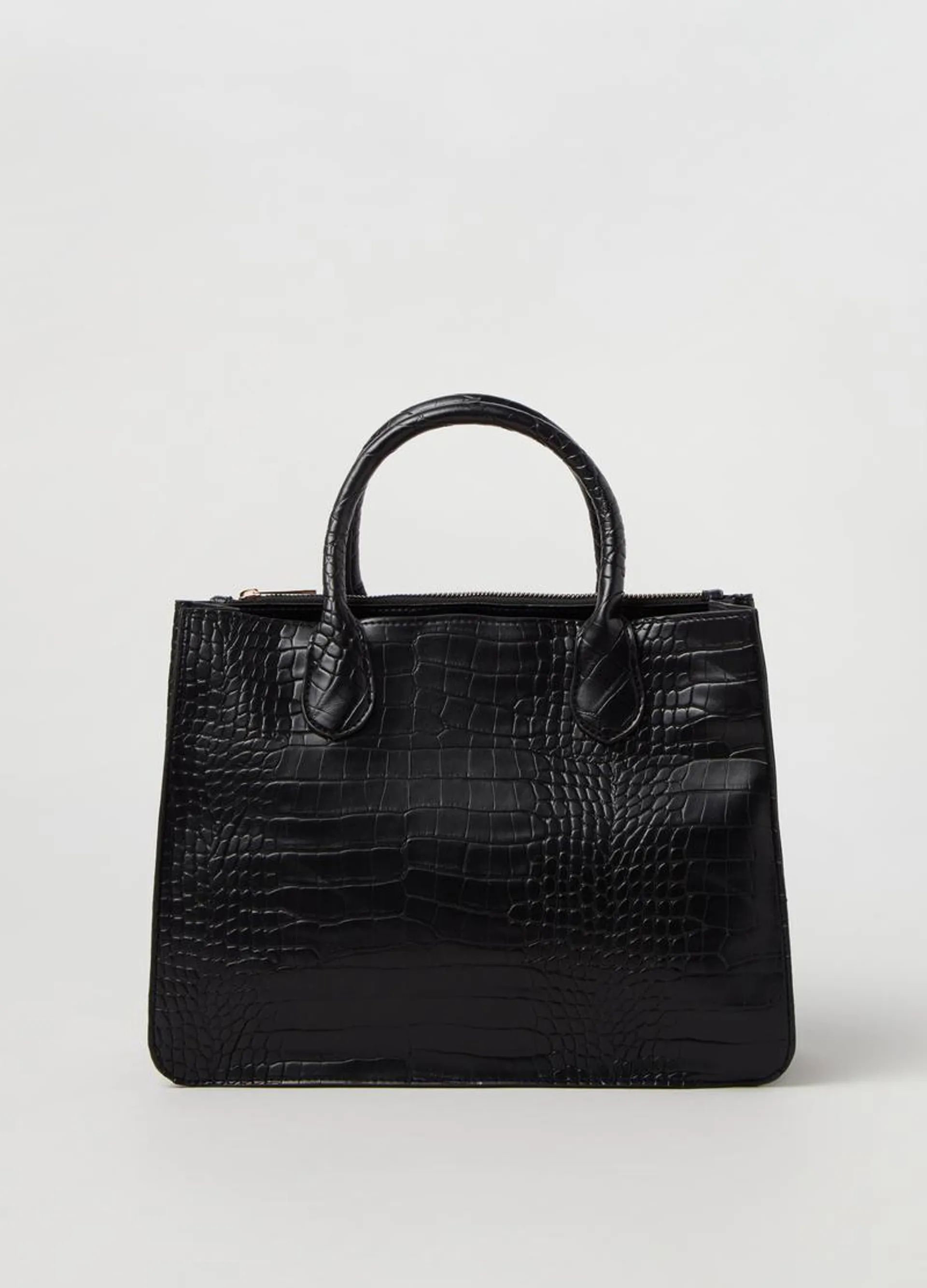 MYA handbag with crocodile texture