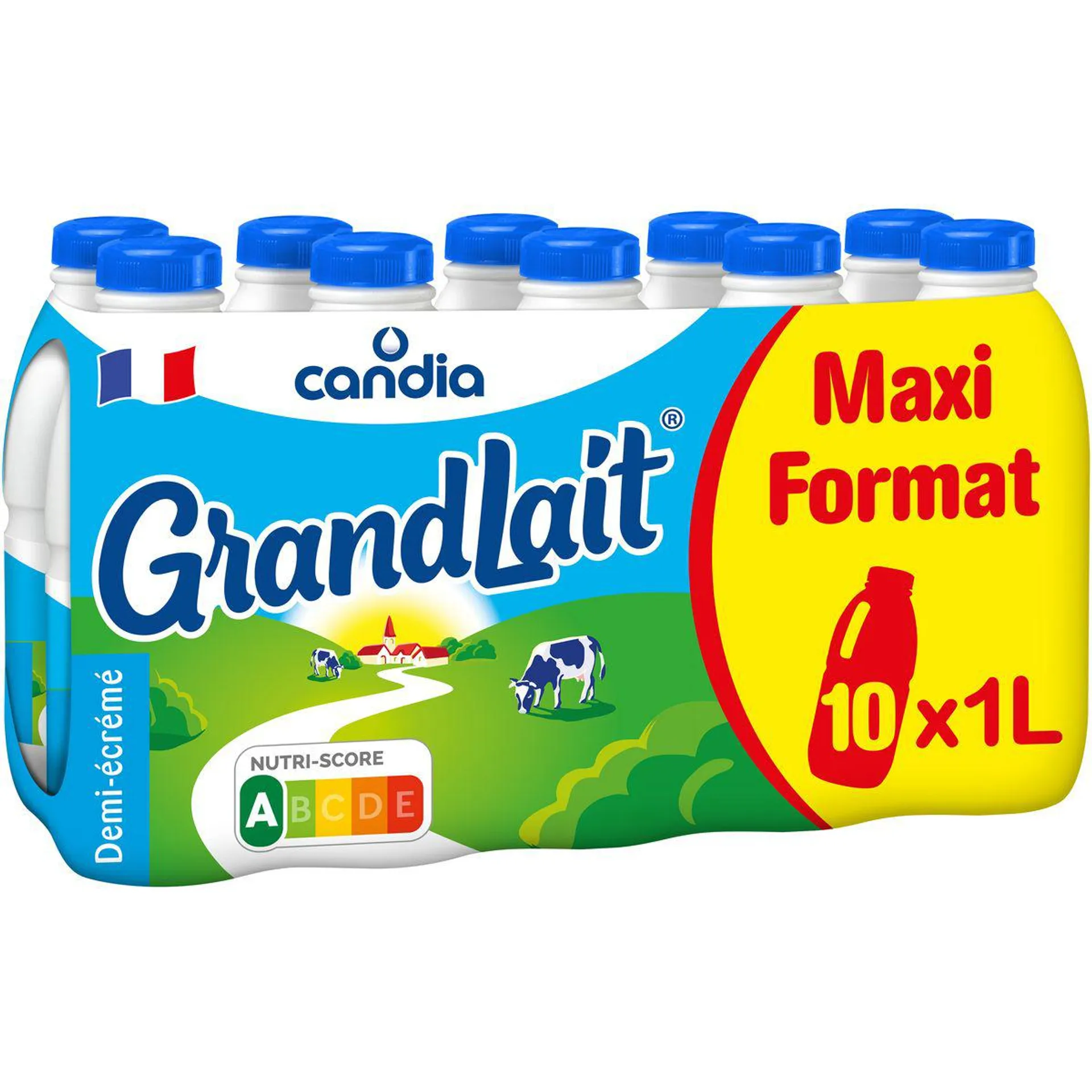 CANDIA Grandlait Lait demi-écrémé 10x1l