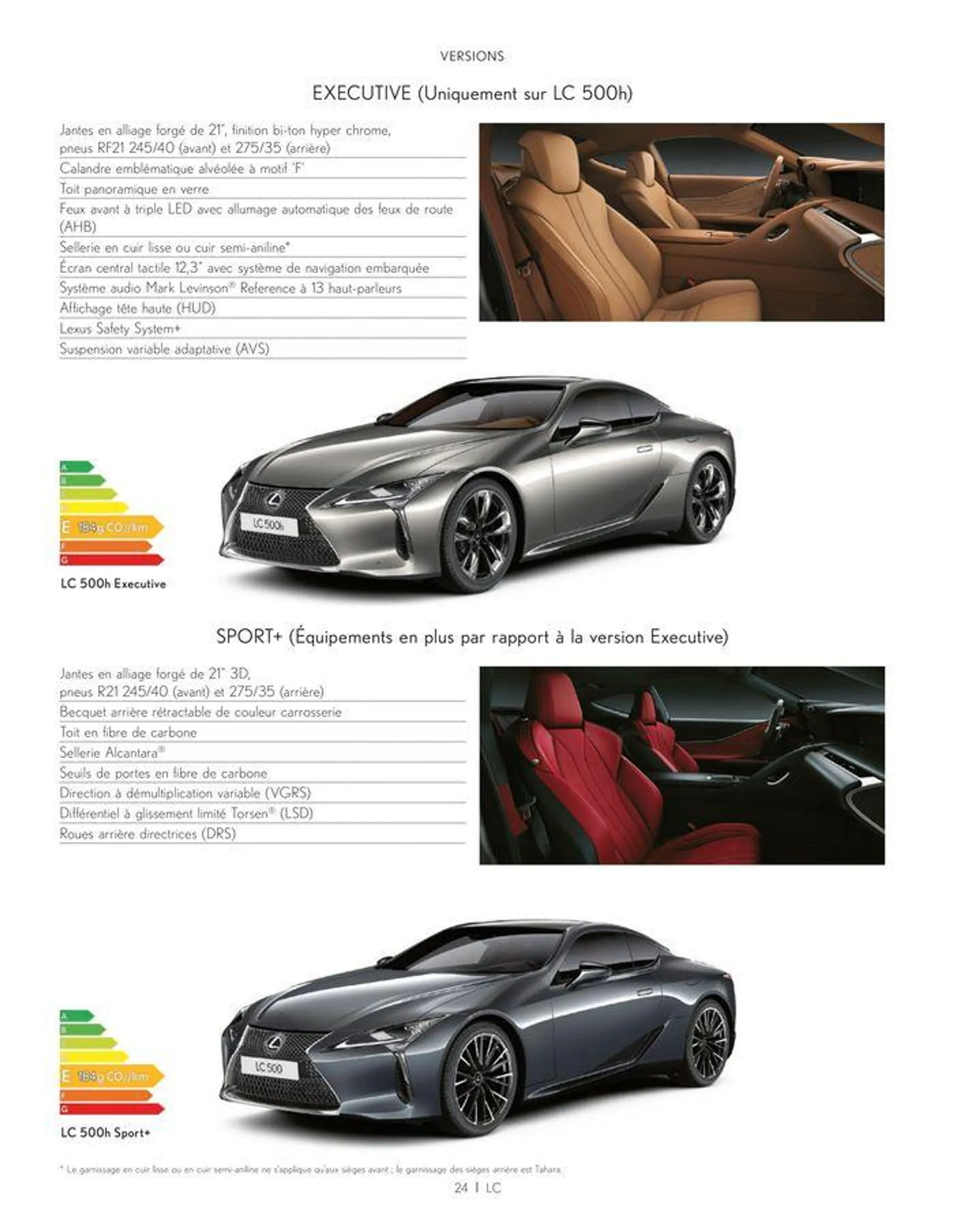 Lexus LC LC 500h et LC 500 du 24 juin au 28 février 2025 - Catalogue page 24