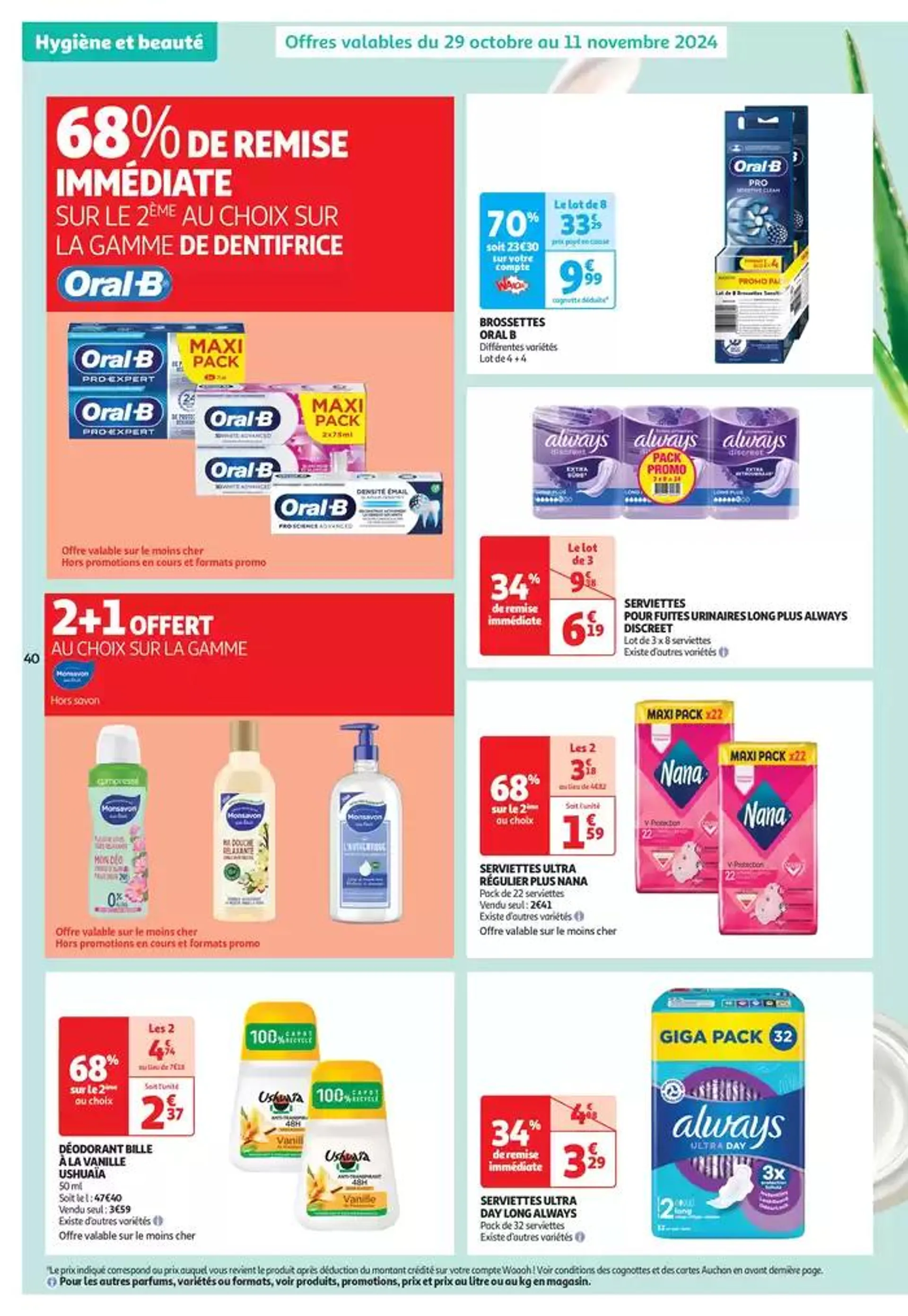 Top depart : 25 jours Auchan  du 29 octobre au 4 novembre 2024 - Catalogue page 40