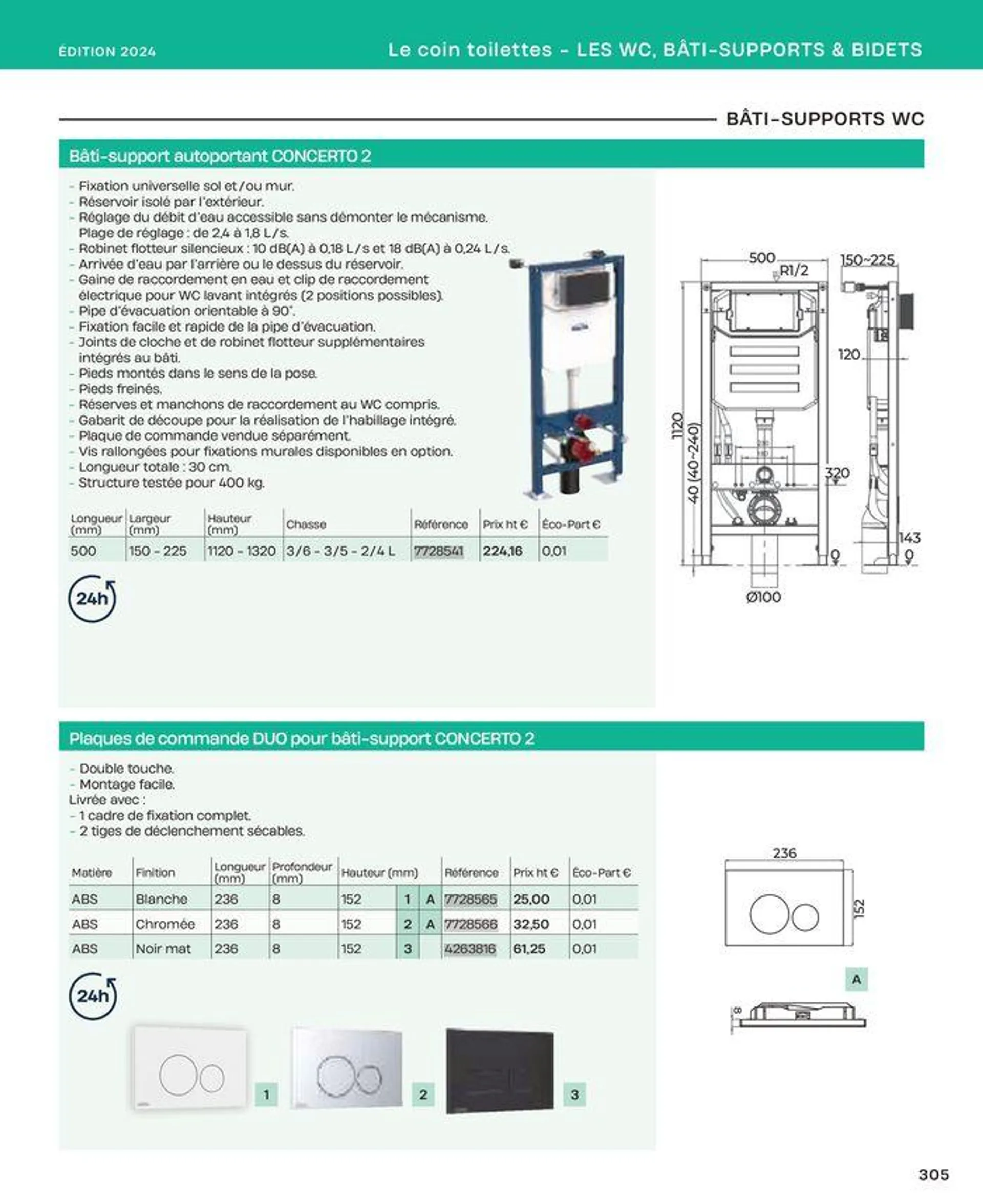 La salle de bain en toute sérénité du 2 juillet au 31 décembre 2024 - Catalogue page 305