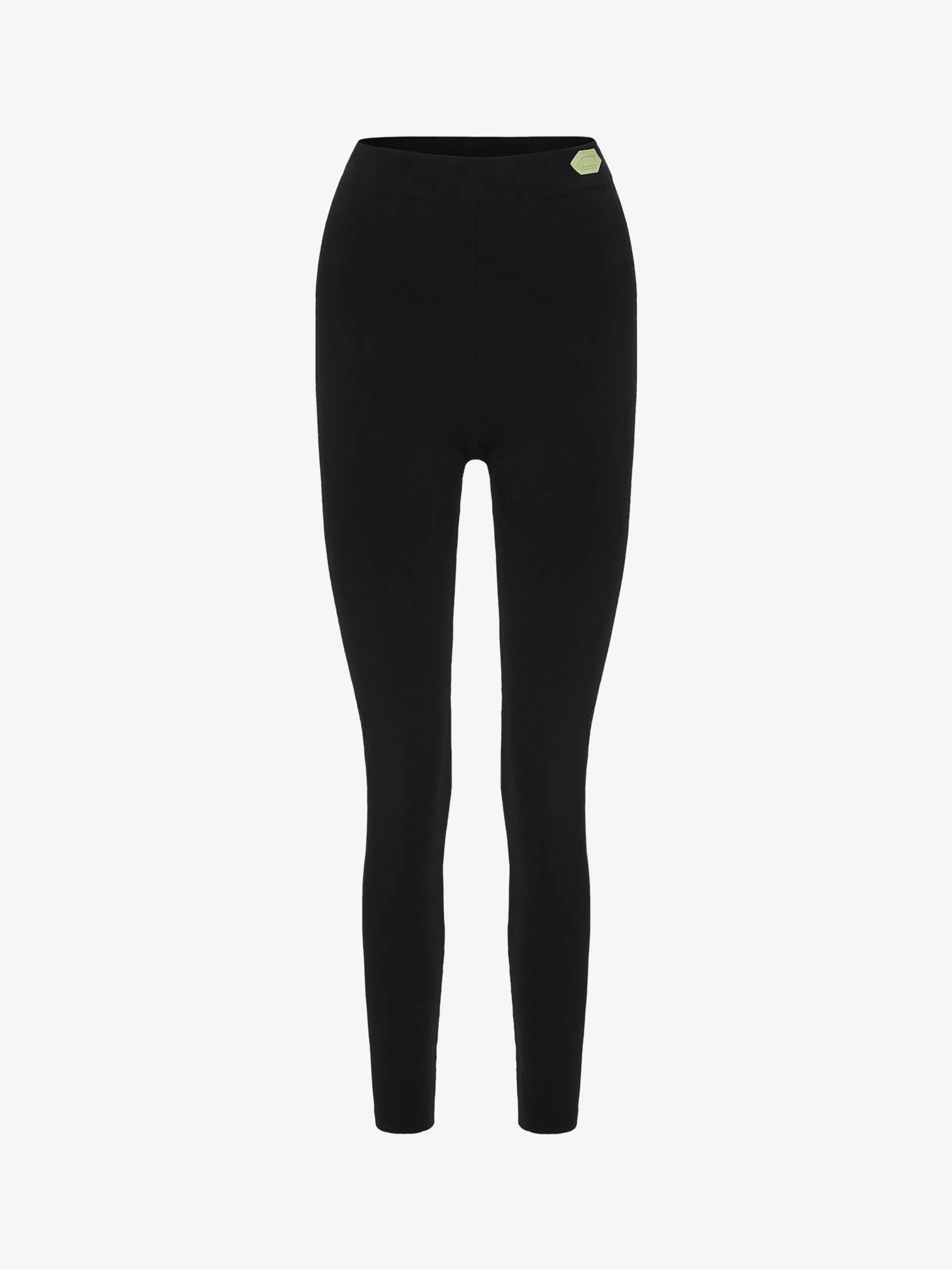 LONG ESIA LEGGINGS IN BLACK STRETCHY FABRIC