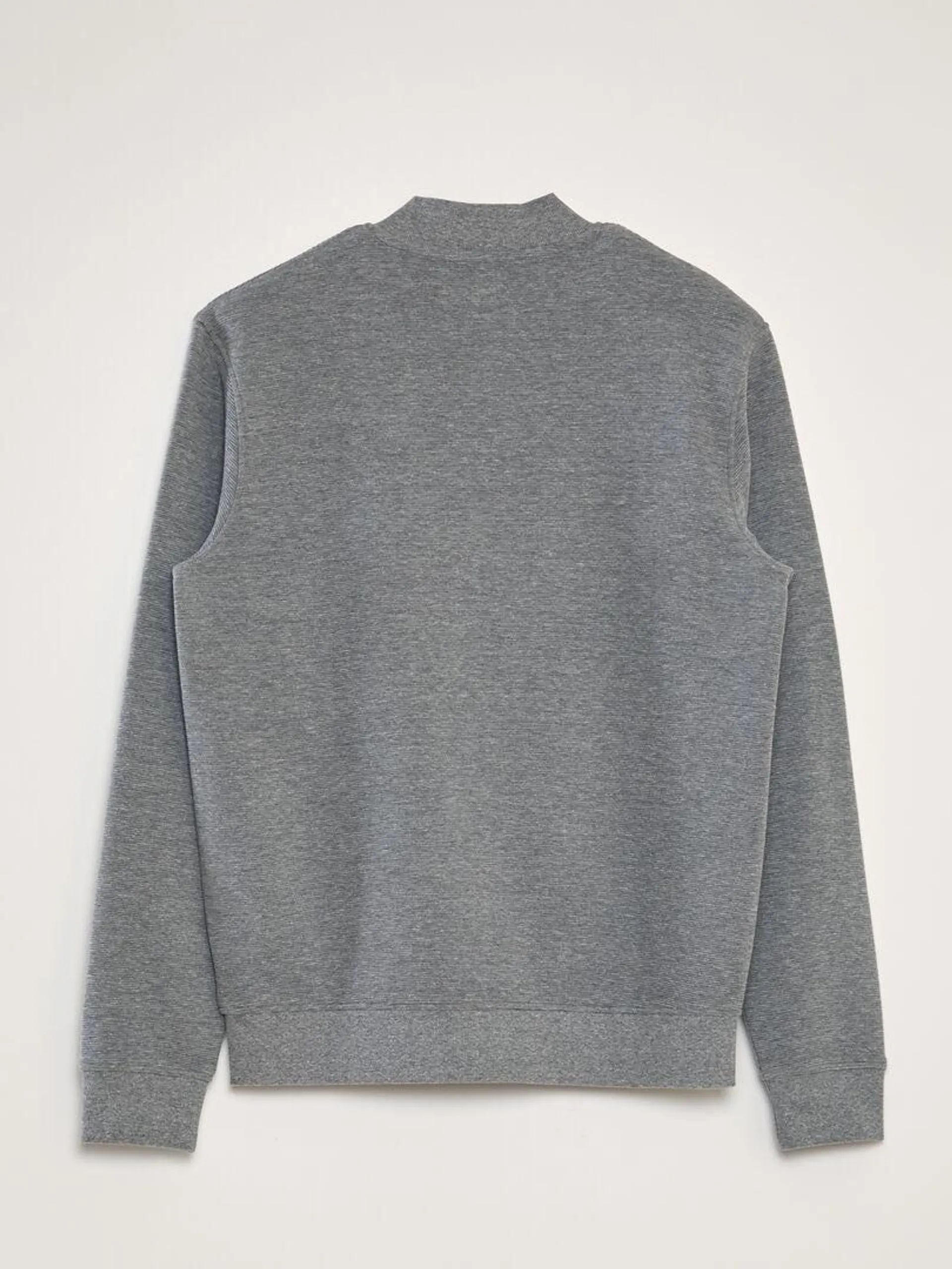 Sweat en maille avec ouverture zippée - Gris