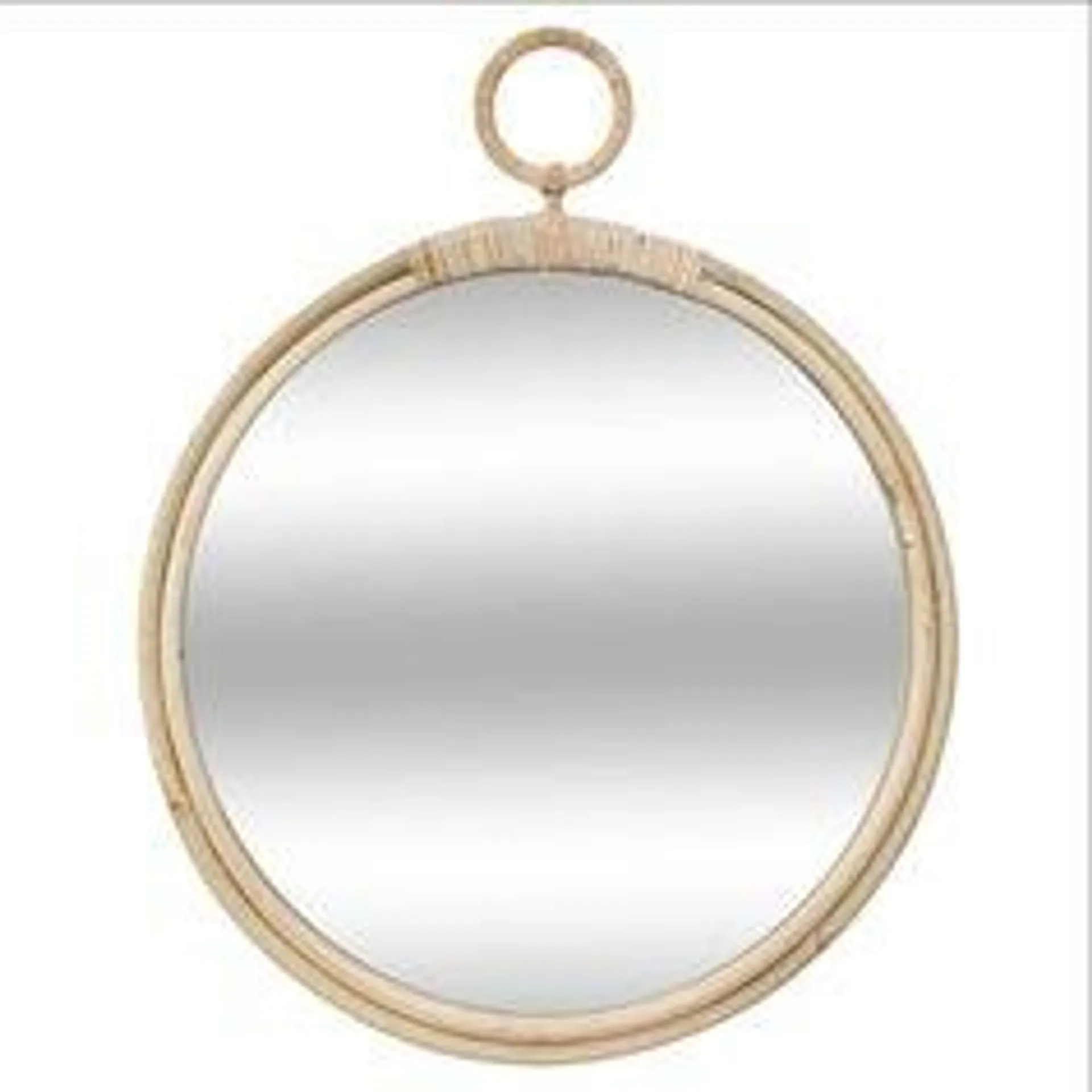 Miroir rond en rotin D 38cm