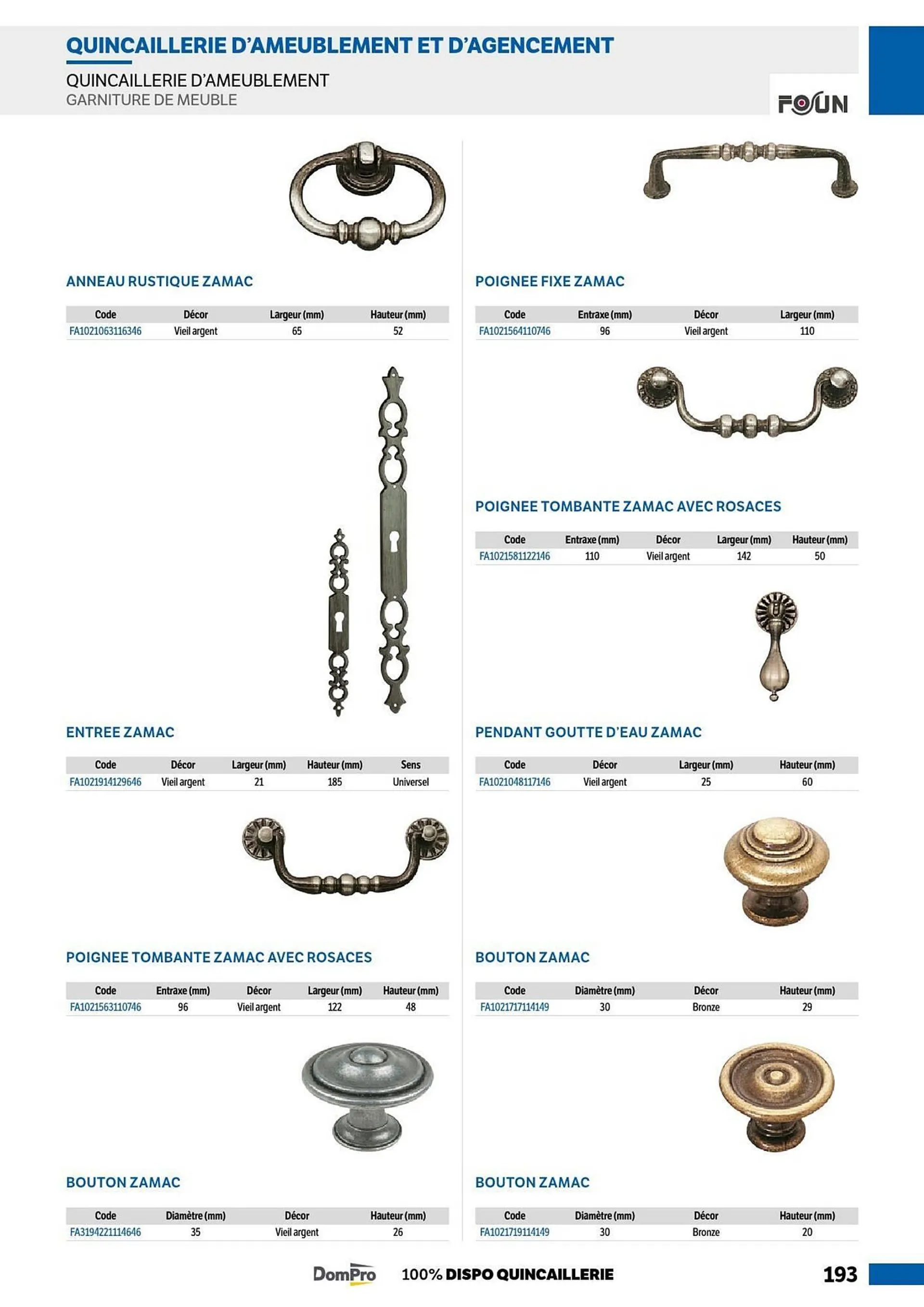 Catalogue DomPro du 8 juillet au 4 janvier 2025 - Catalogue page 193