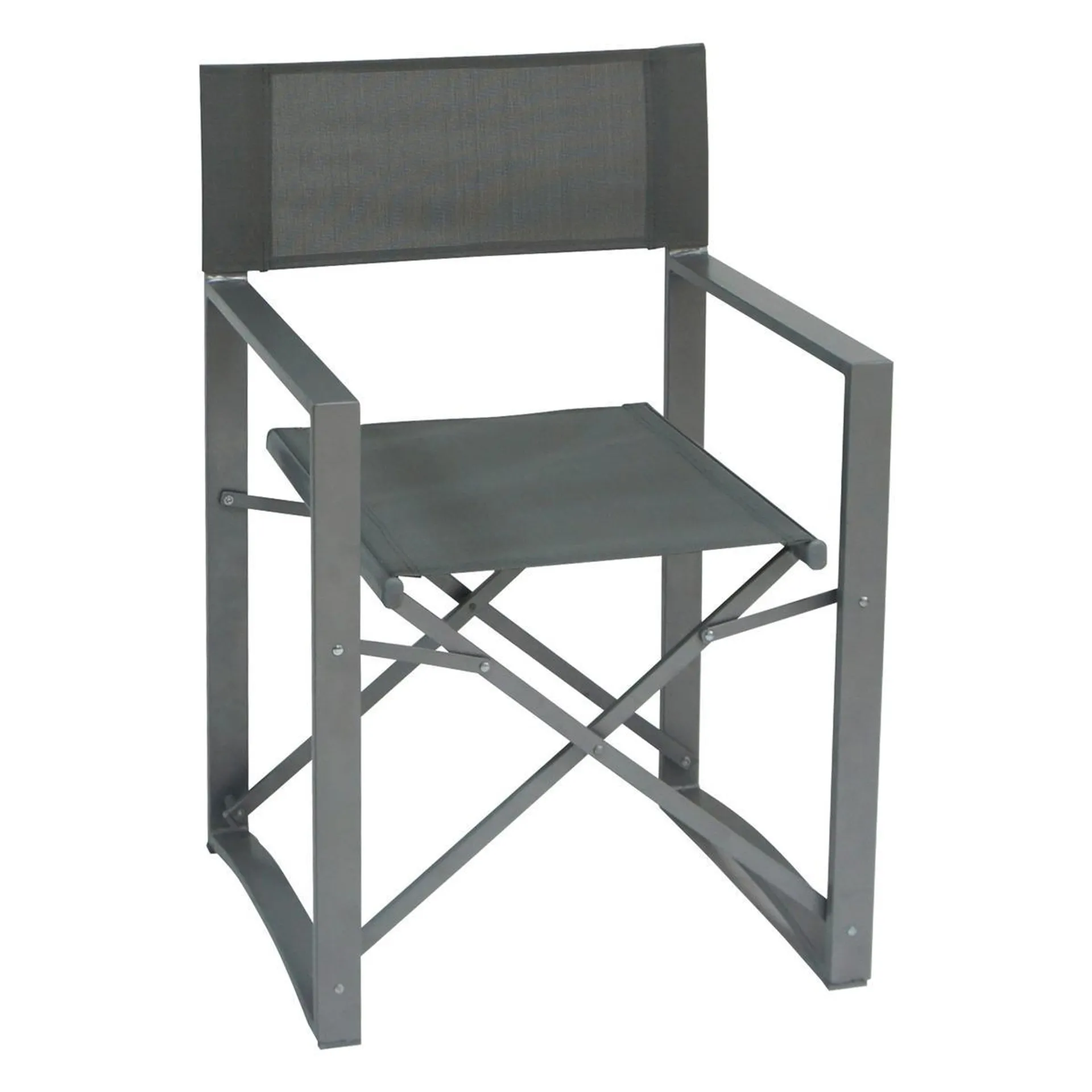 Fauteuil réglisse pliant - 55 x 50 x H 85 cm - gris