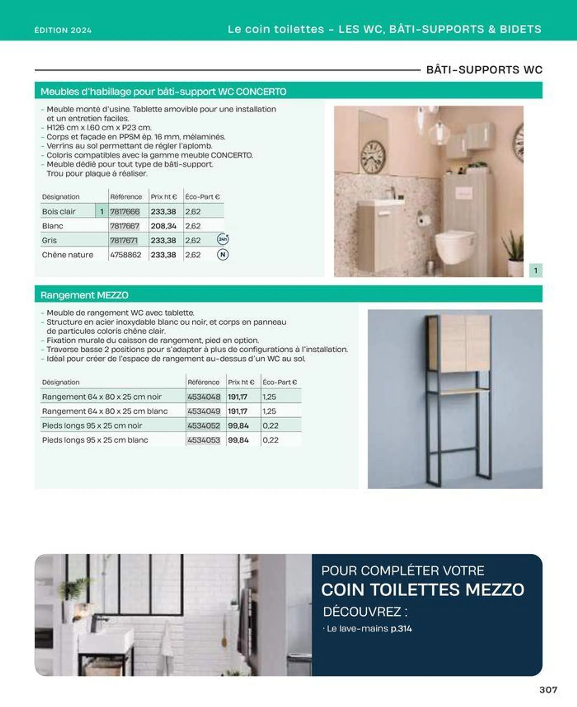 La salle de bain en toute sérénité du 2 juillet au 31 décembre 2024 - Catalogue page 307