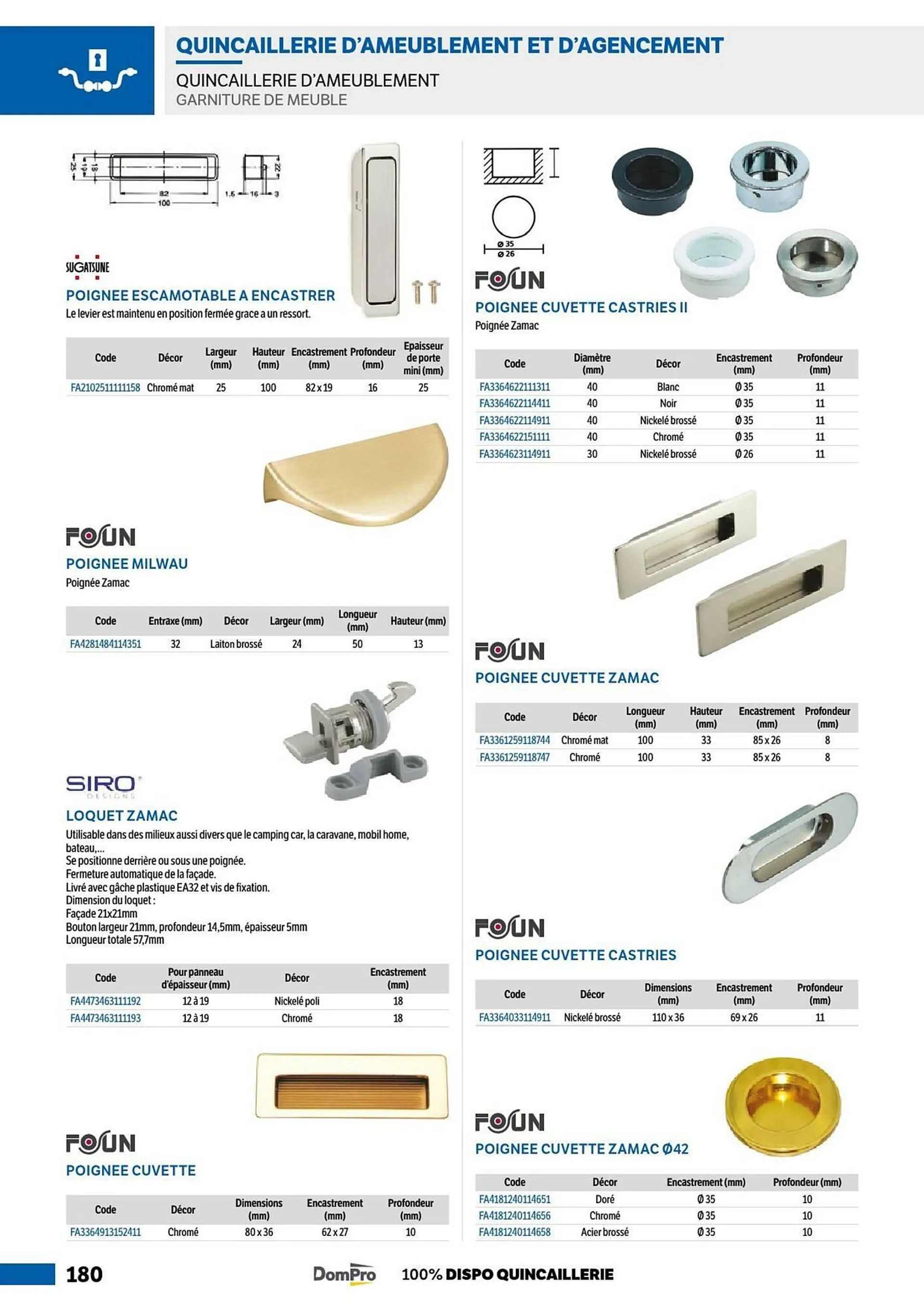 Catalogue DomPro du 8 juillet au 4 janvier 2025 - Catalogue page 180