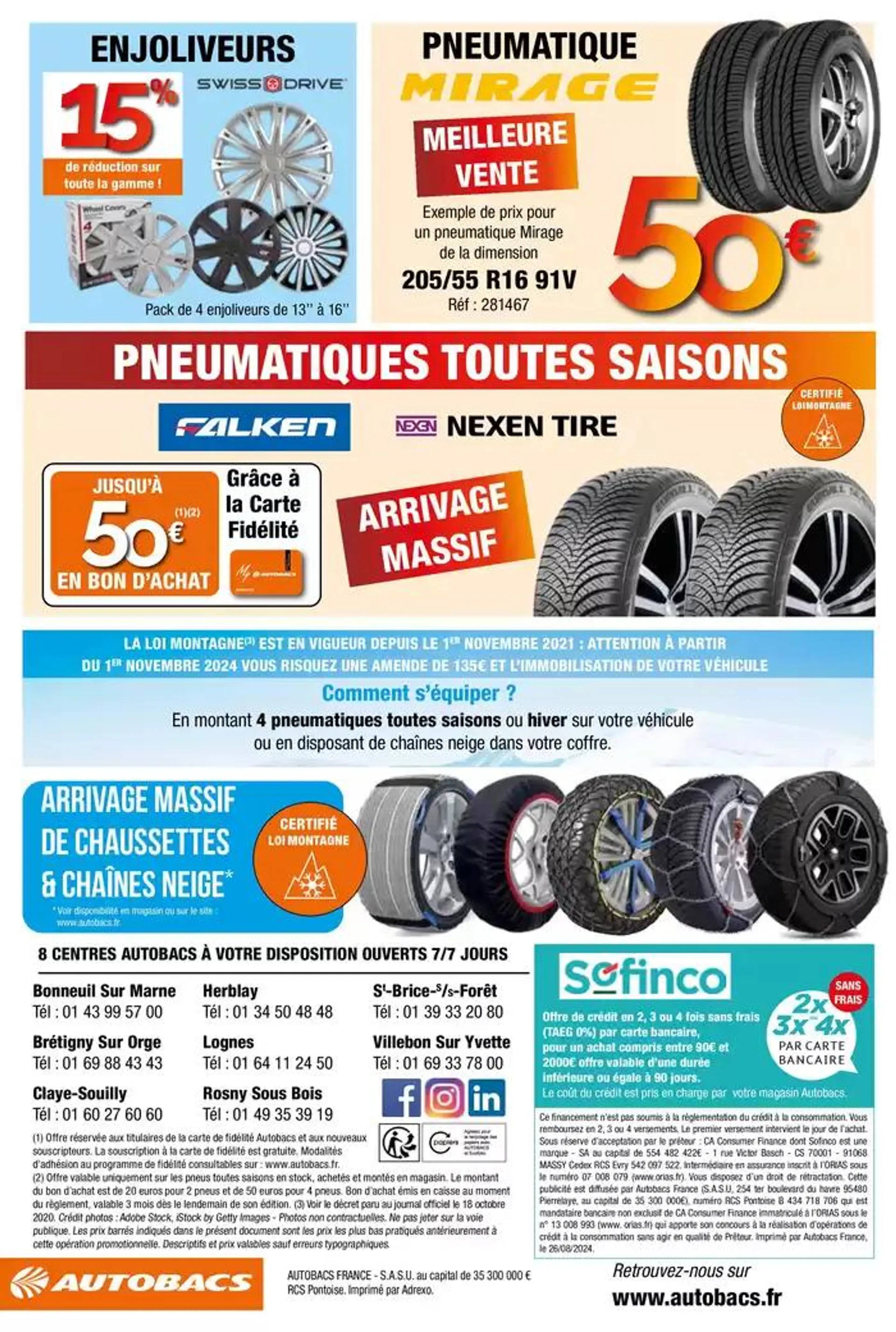 OFFERT POUR TOUTE PRESTATION DANS NOS ATELIERS du 1 octobre au 30 octobre 2024 - Catalogue page 16