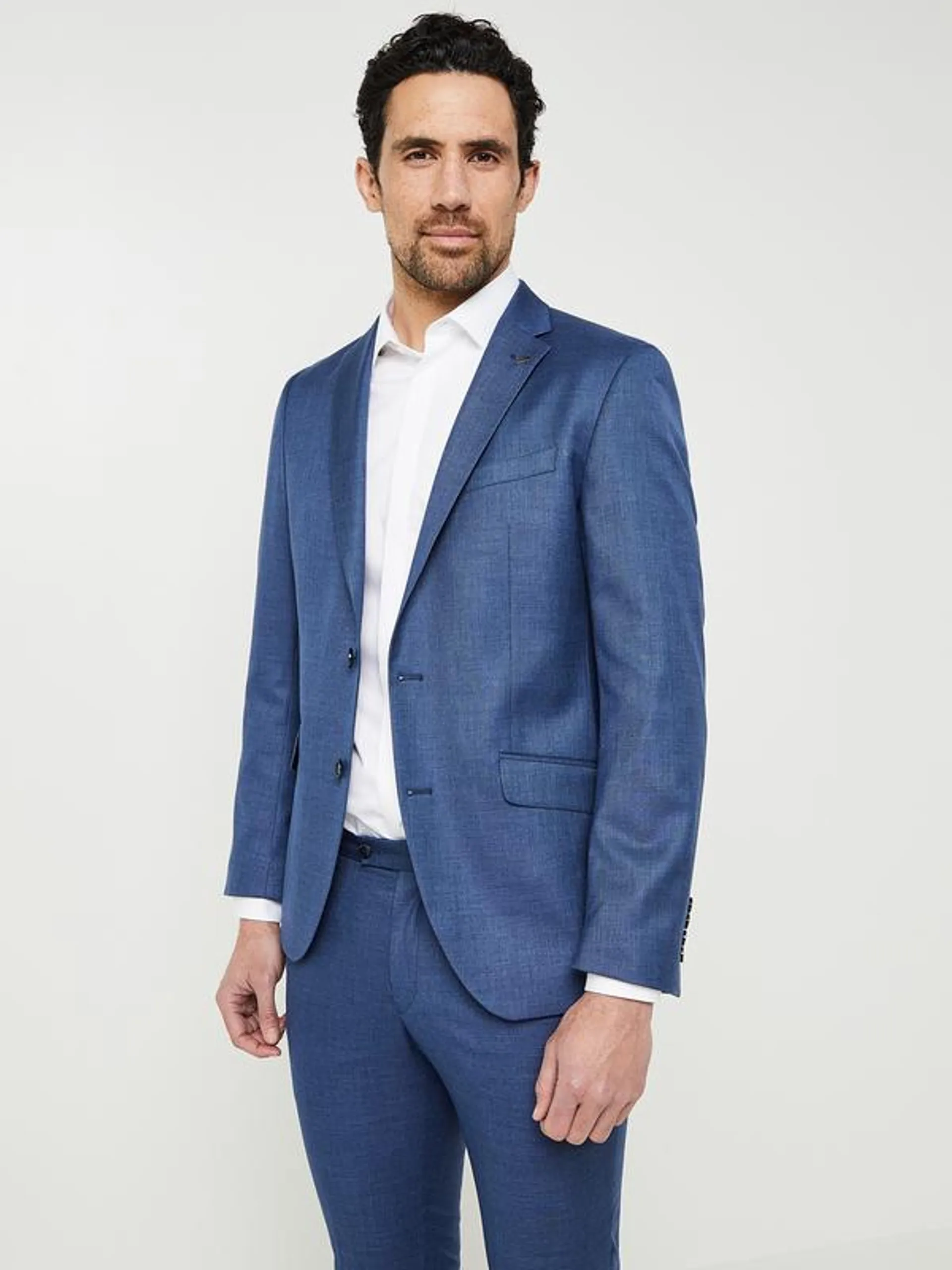 Veste De Costume Uni, Coupe Slim Digel - Bleu