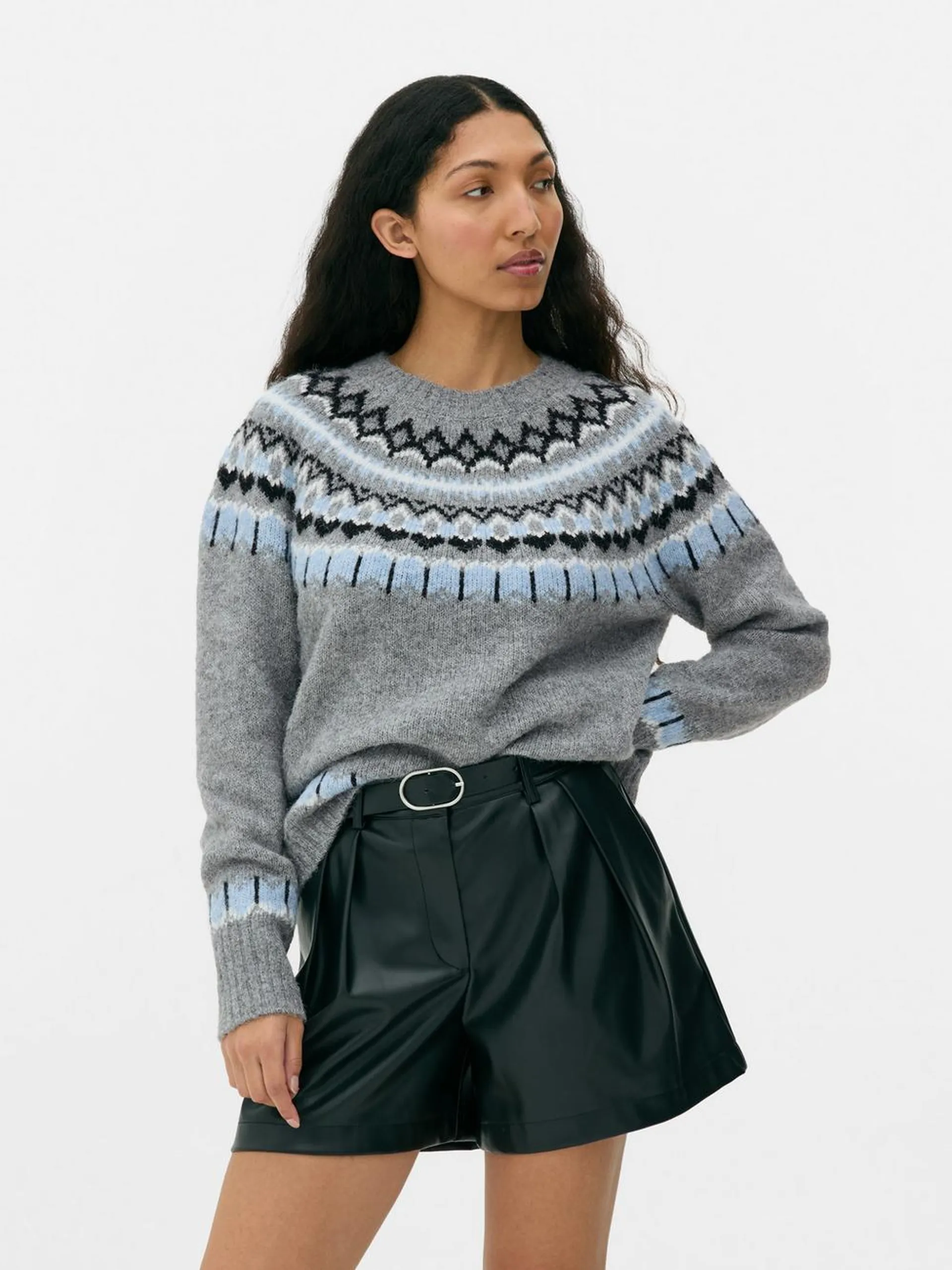 Maglione girocollo Fair Isle