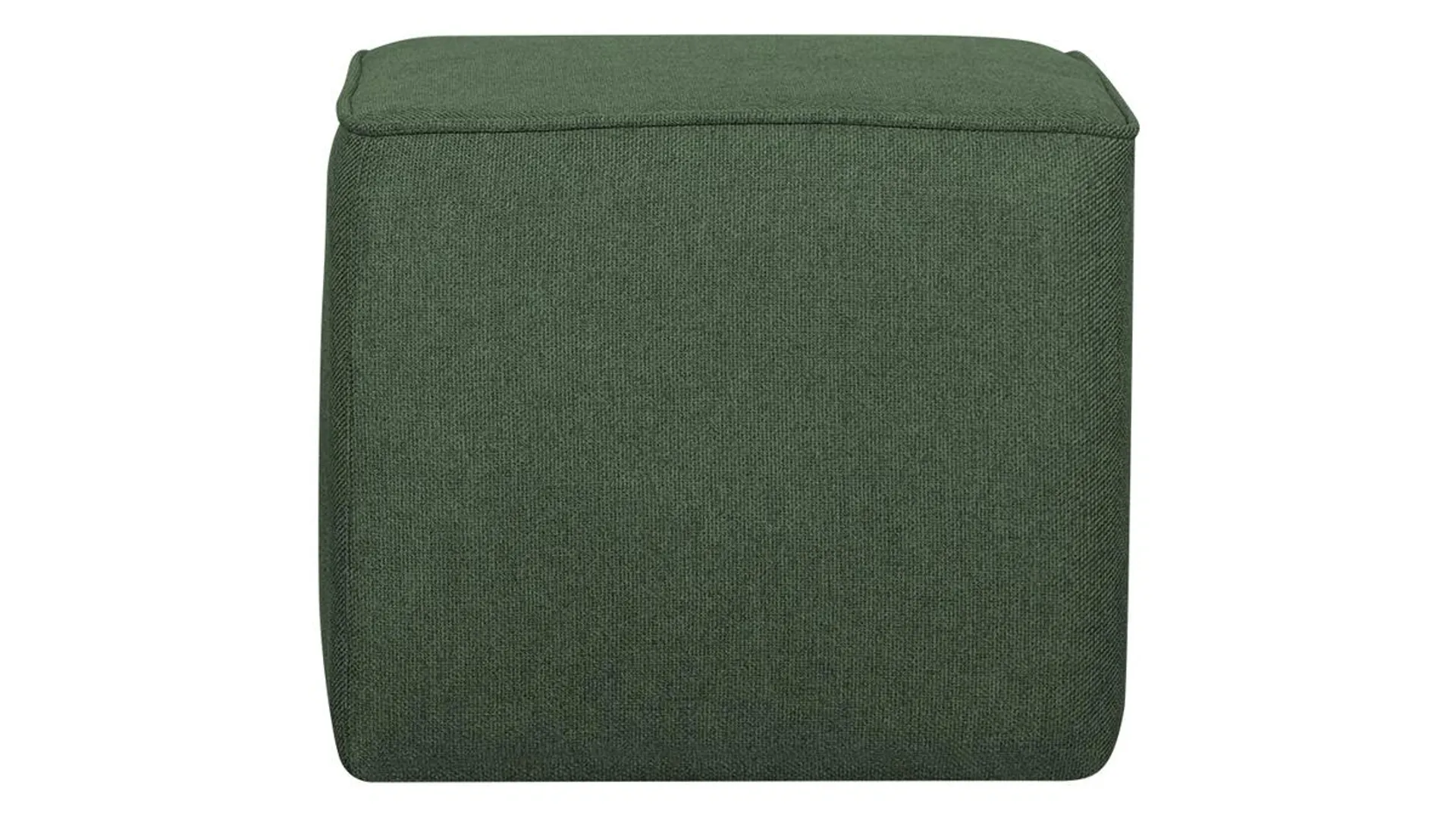 Pouf design carré en tissu kaki PAVE