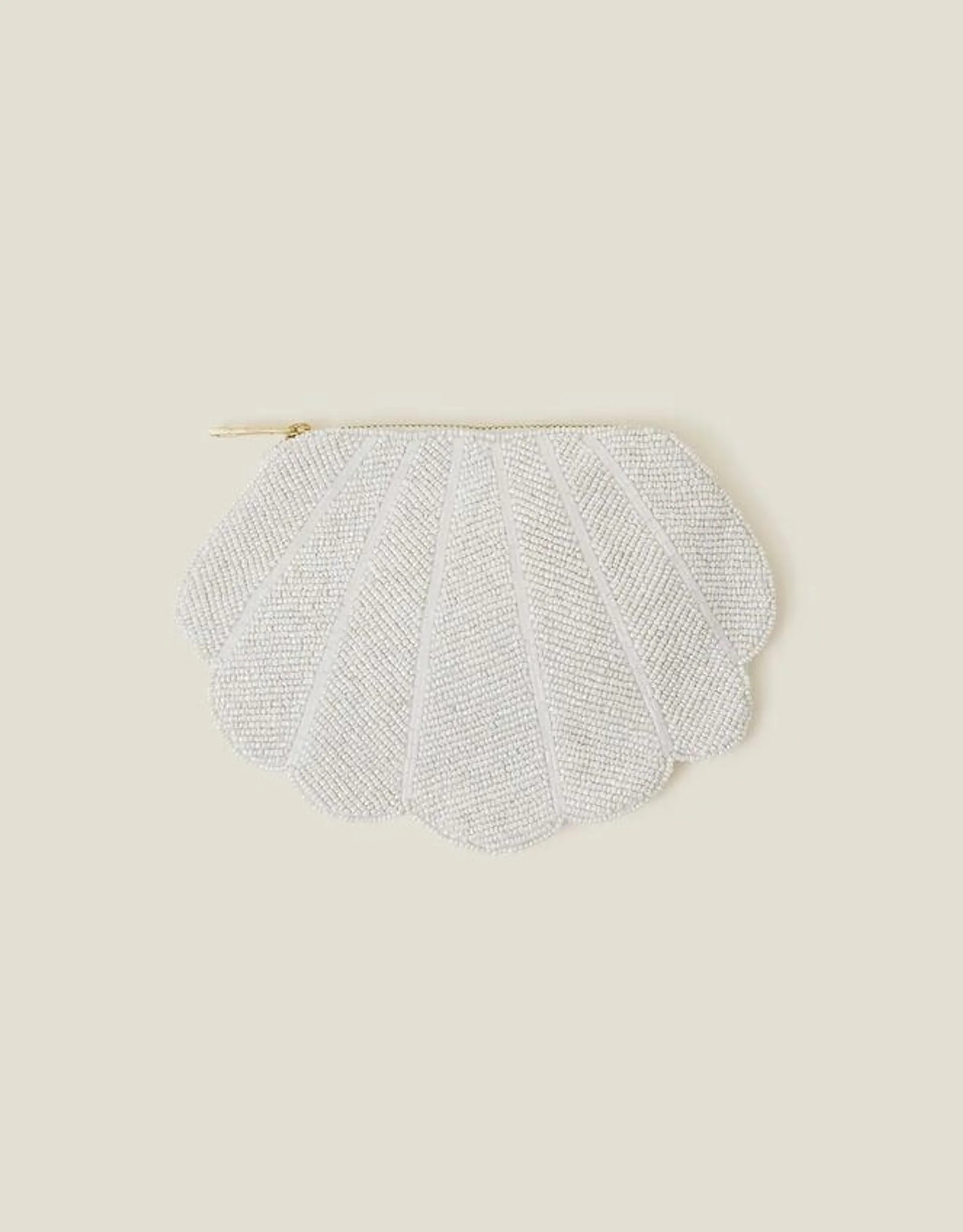 Bridal Scallop Beaded Pouch