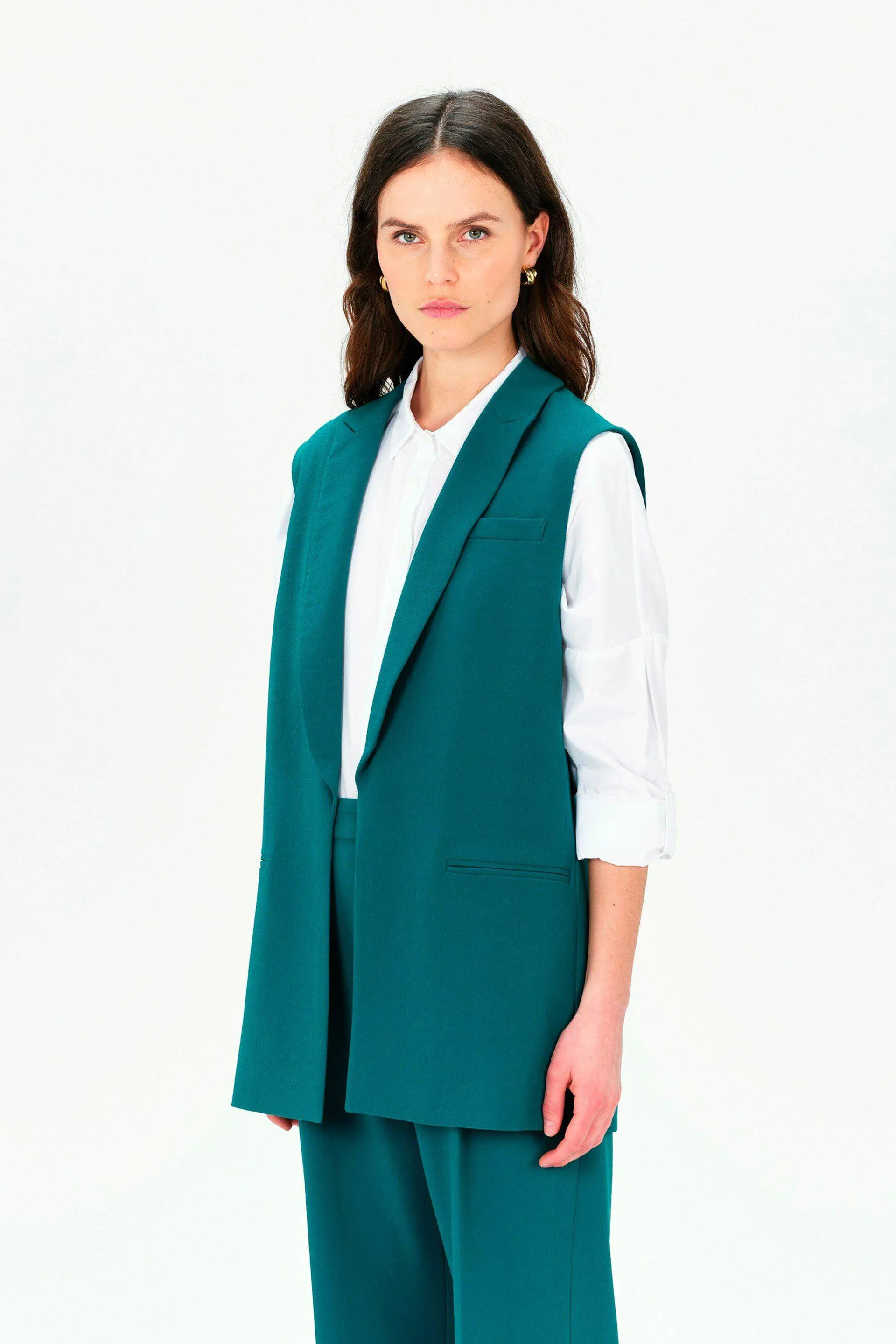 Veste vopale vert emeraude femme