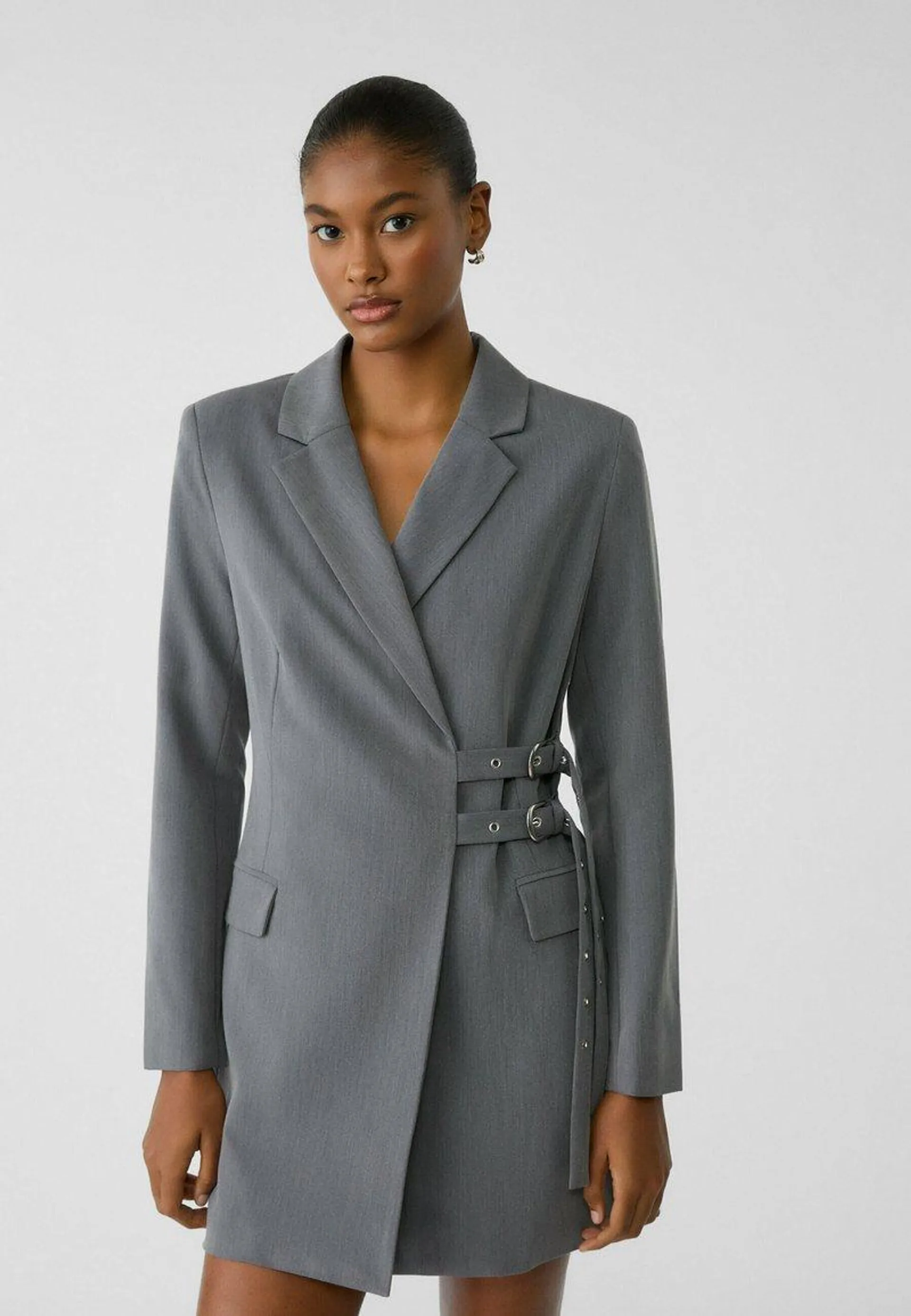 WITH BUCKLES - Robe fourreau - dark grey