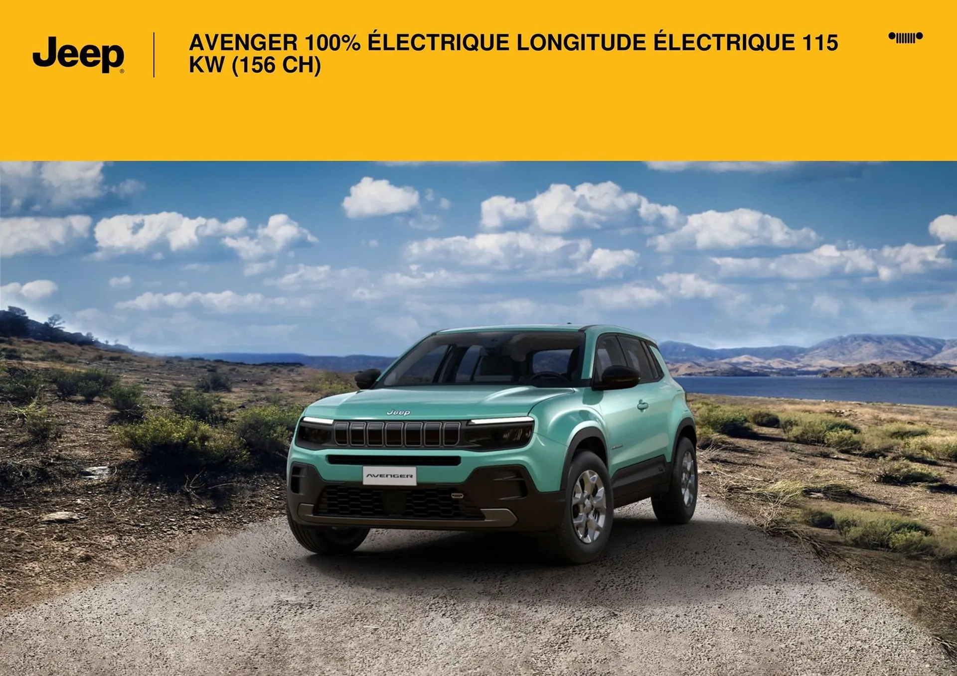 Catalogue Jeep AVENGER 100% ÉLECTRIQUE du 20 décembre au 31 août 2024 - Catalogue page 1