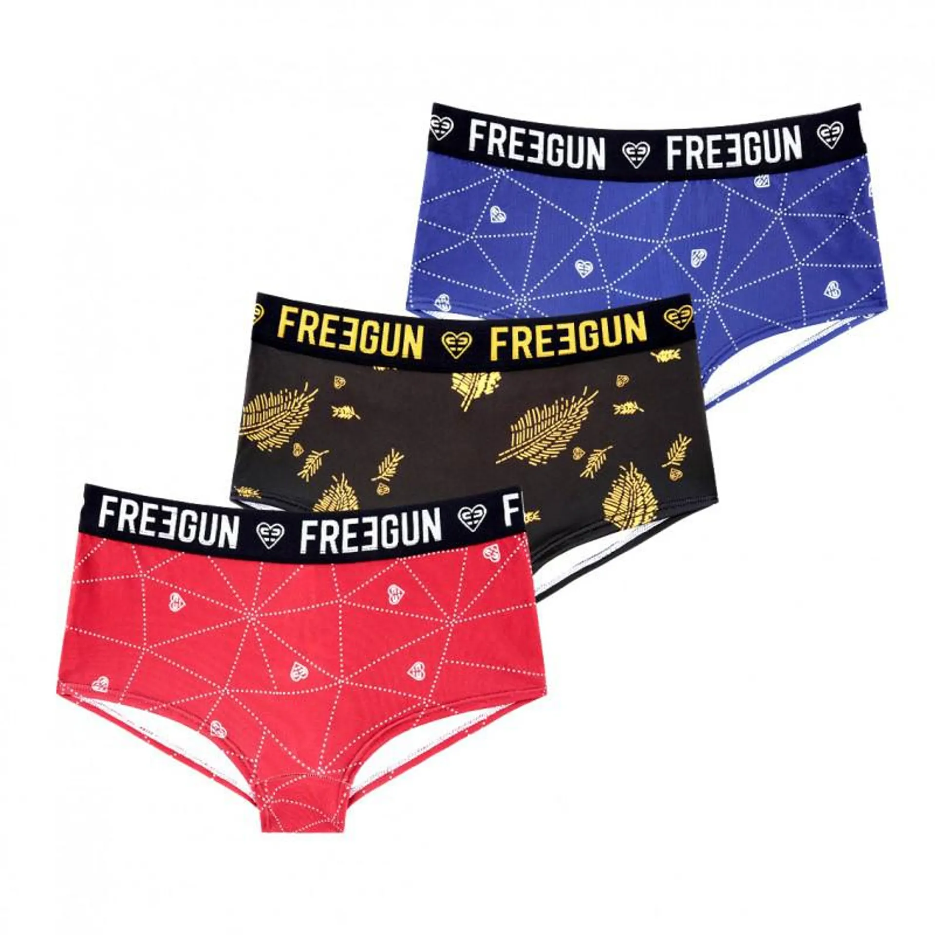 Lot de 3 shorties Freegun microfibre fille