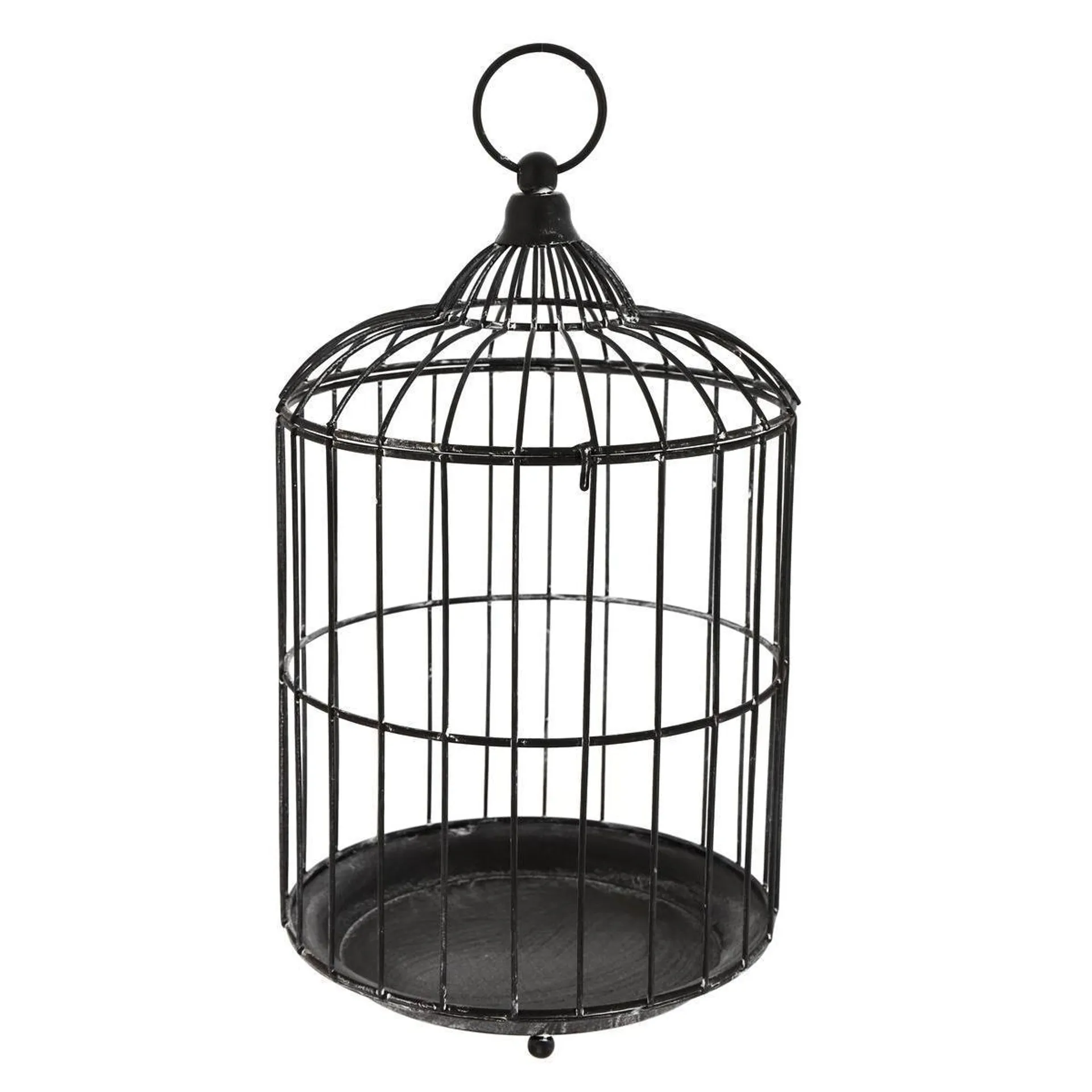 Cage à oiseaux décorative - ø 20 x H 38.5 cm - Différents modèles - Gris