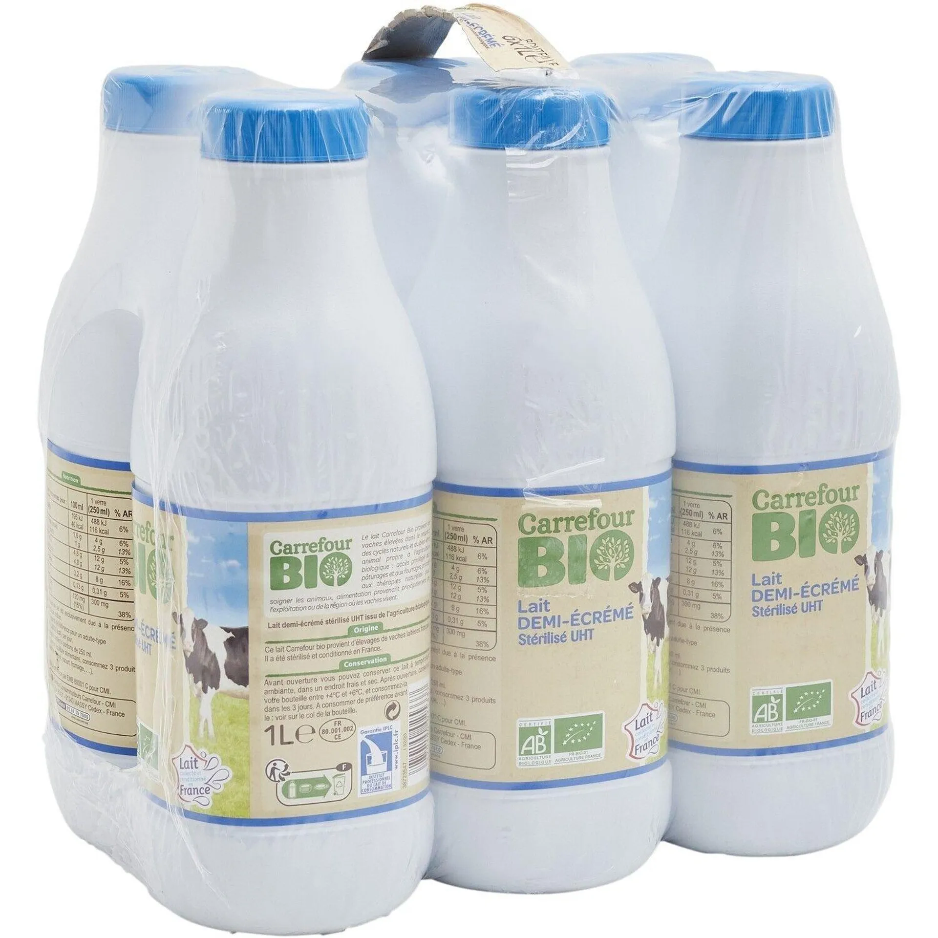 Lait demi-écrémé Bio CARREFOUR BIO