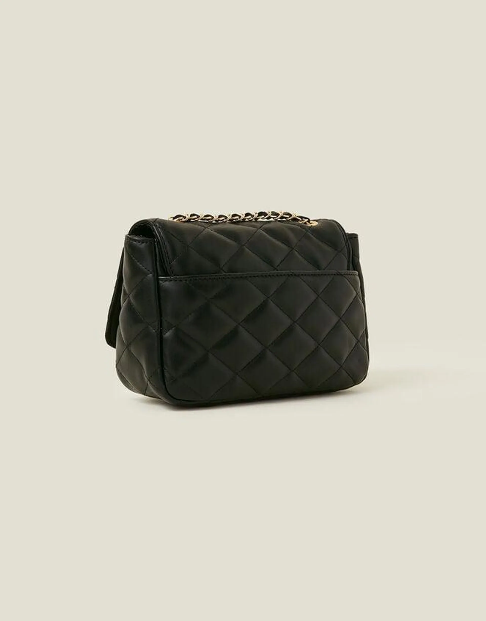 Quilted Cross-Body Bag Black