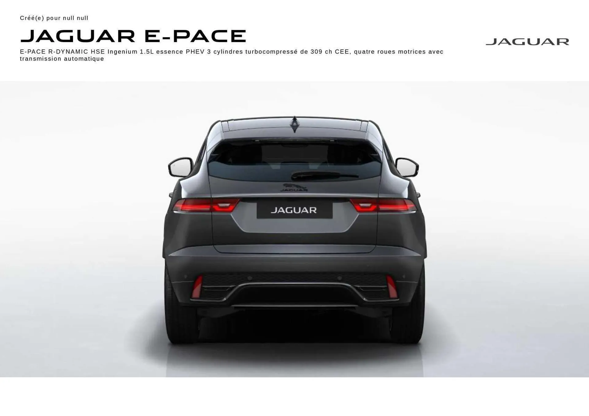 Catalogue Jaguar du 12 mars au 31 mars 2024 - Catalogue page 