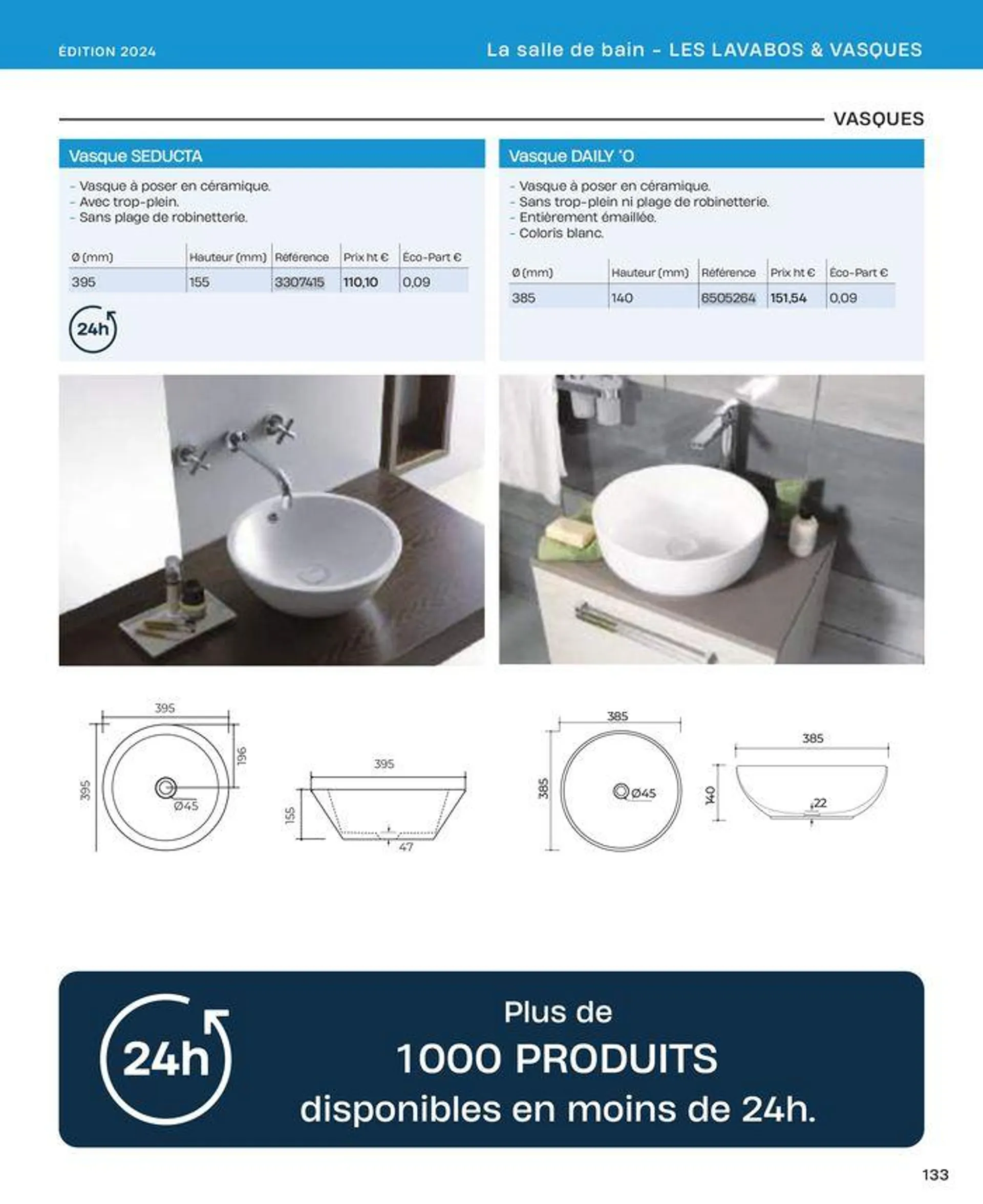 La salle de bain en toute sérénité du 2 juillet au 31 décembre 2024 - Catalogue page 133