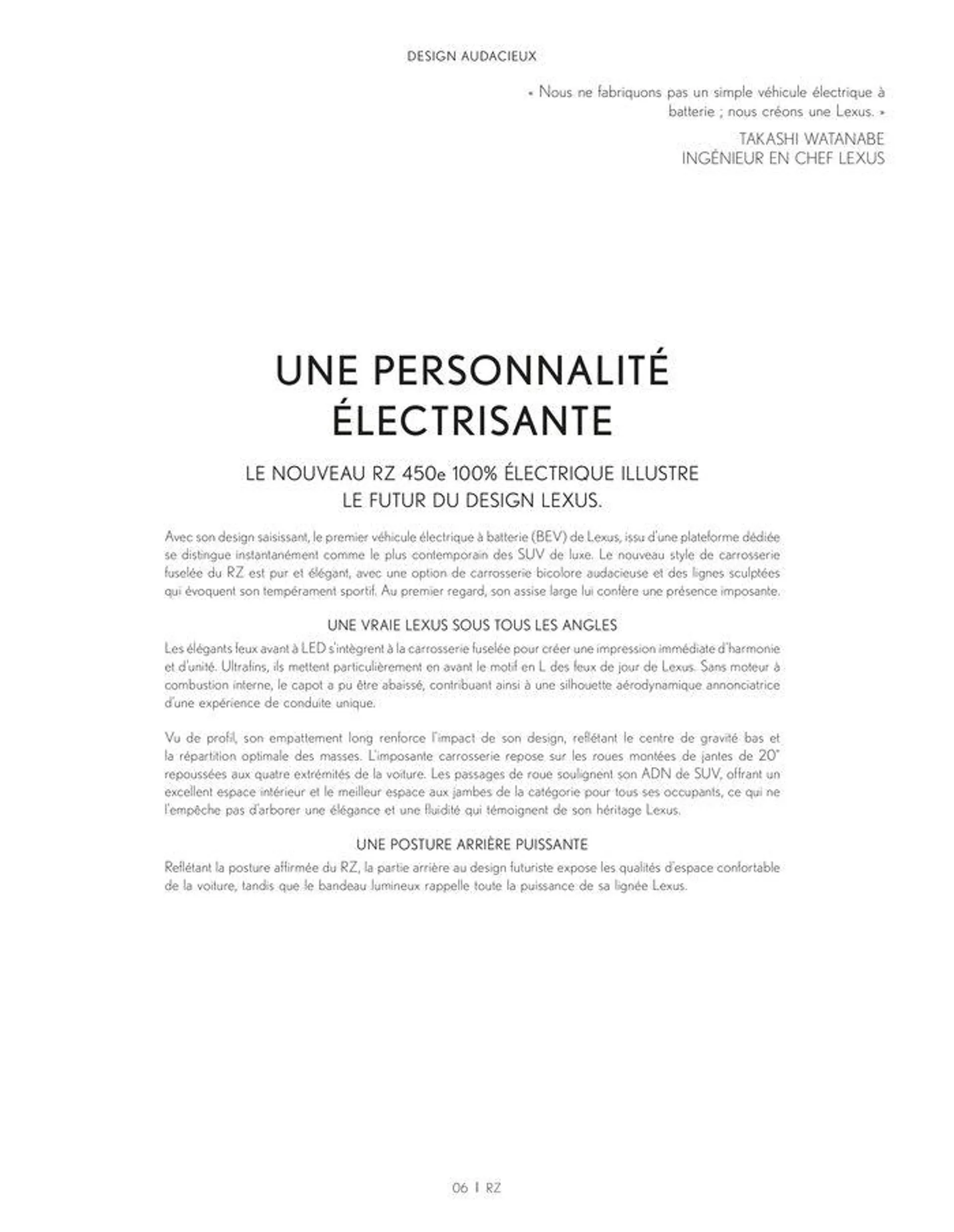 Lexus NOUVEAU RZ du 24 juin au 28 février 2025 - Catalogue page 6