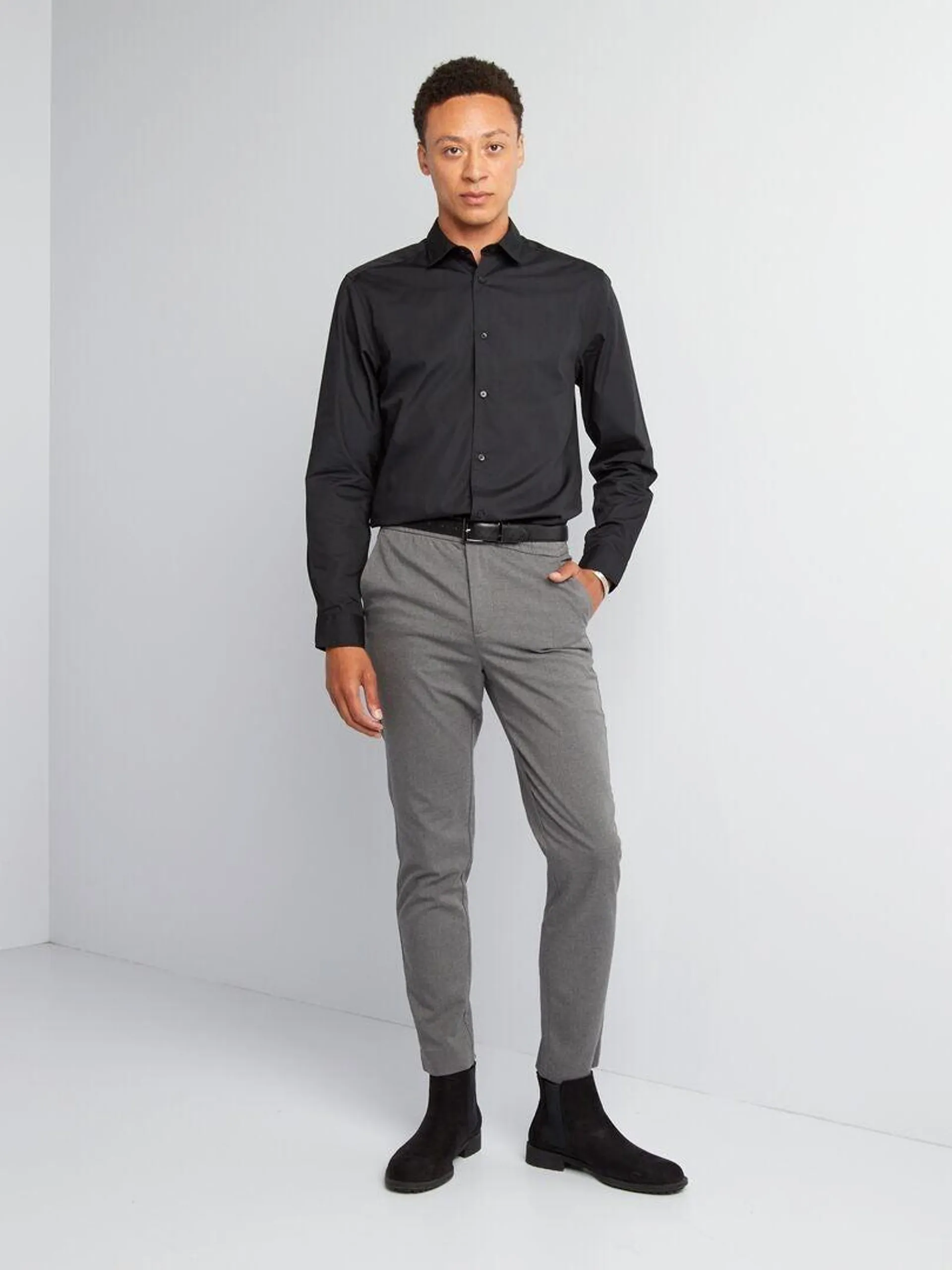 Chemise droite - noir