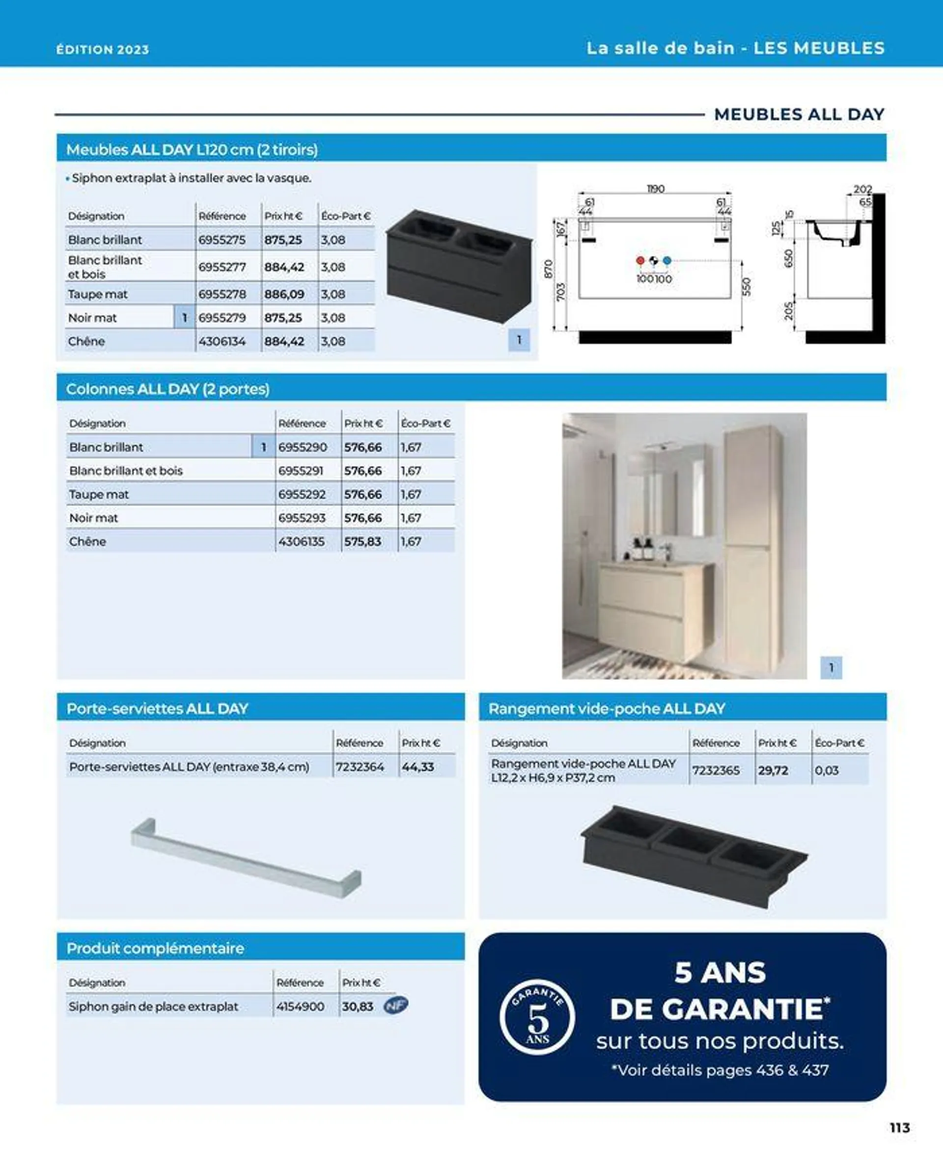 La salle de bain en toute sérénité du 17 janvier au 31 août 2024 - Catalogue page 113