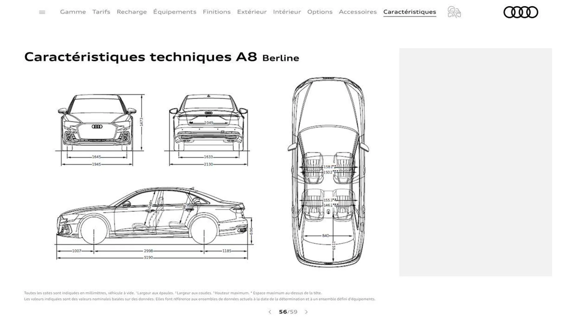 Audi A8 du 20 août au 31 décembre 2024 - Catalogue page 56